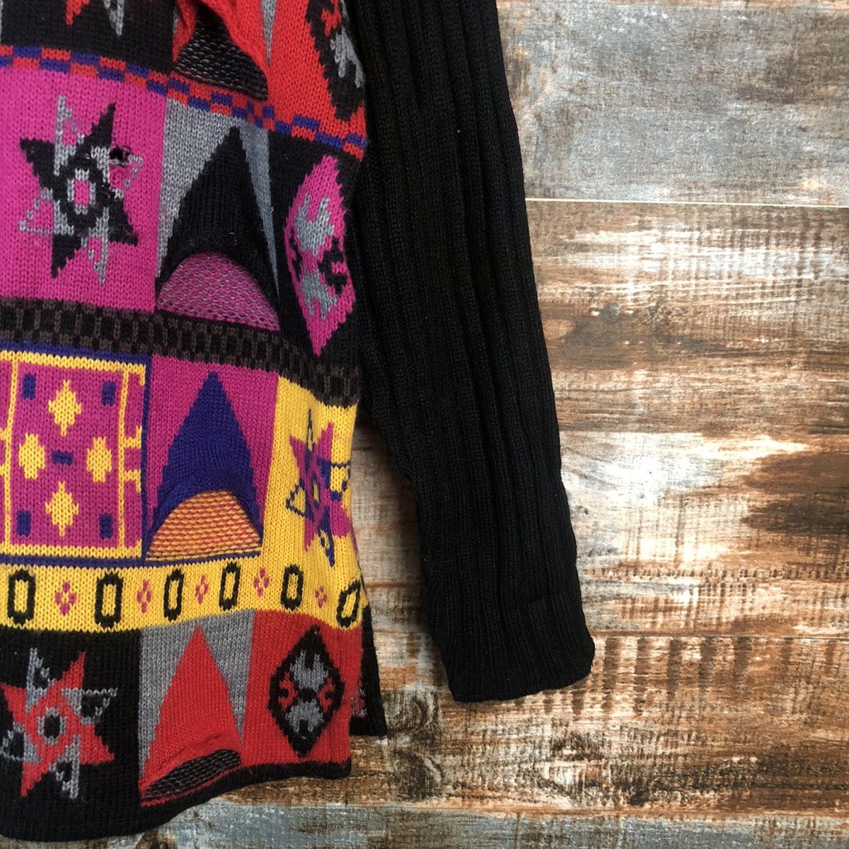 Vintage Mimo Salip Red vintage art Knitwear #A2001 Size M / US 6-8 / IT 42-44 - 9 Thumbnail