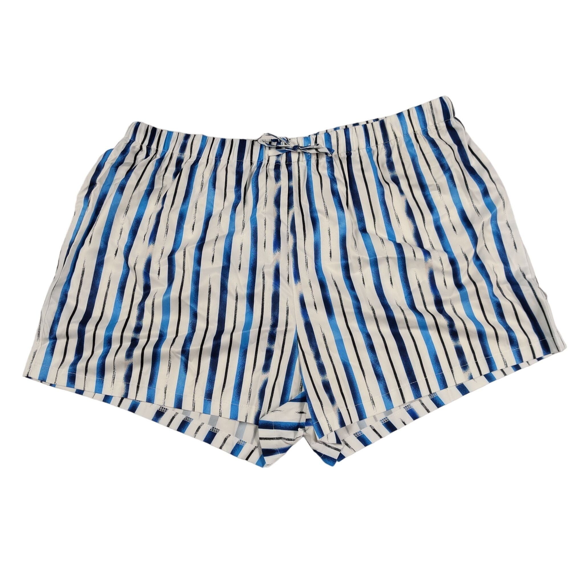 Shein SHEIN Plus Size Womens Shorts High Rise Summer Blue White St Size 42" / US 20 - 1 Thumbnail