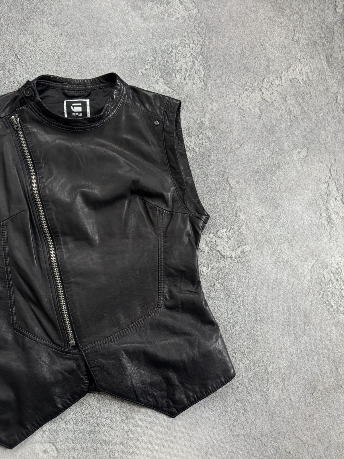 G-Star G star raw M/size Aviator Pilot Gilet leather vest gothic Size M / US 6-8 / IT 42-44 - 11 Thumbnail