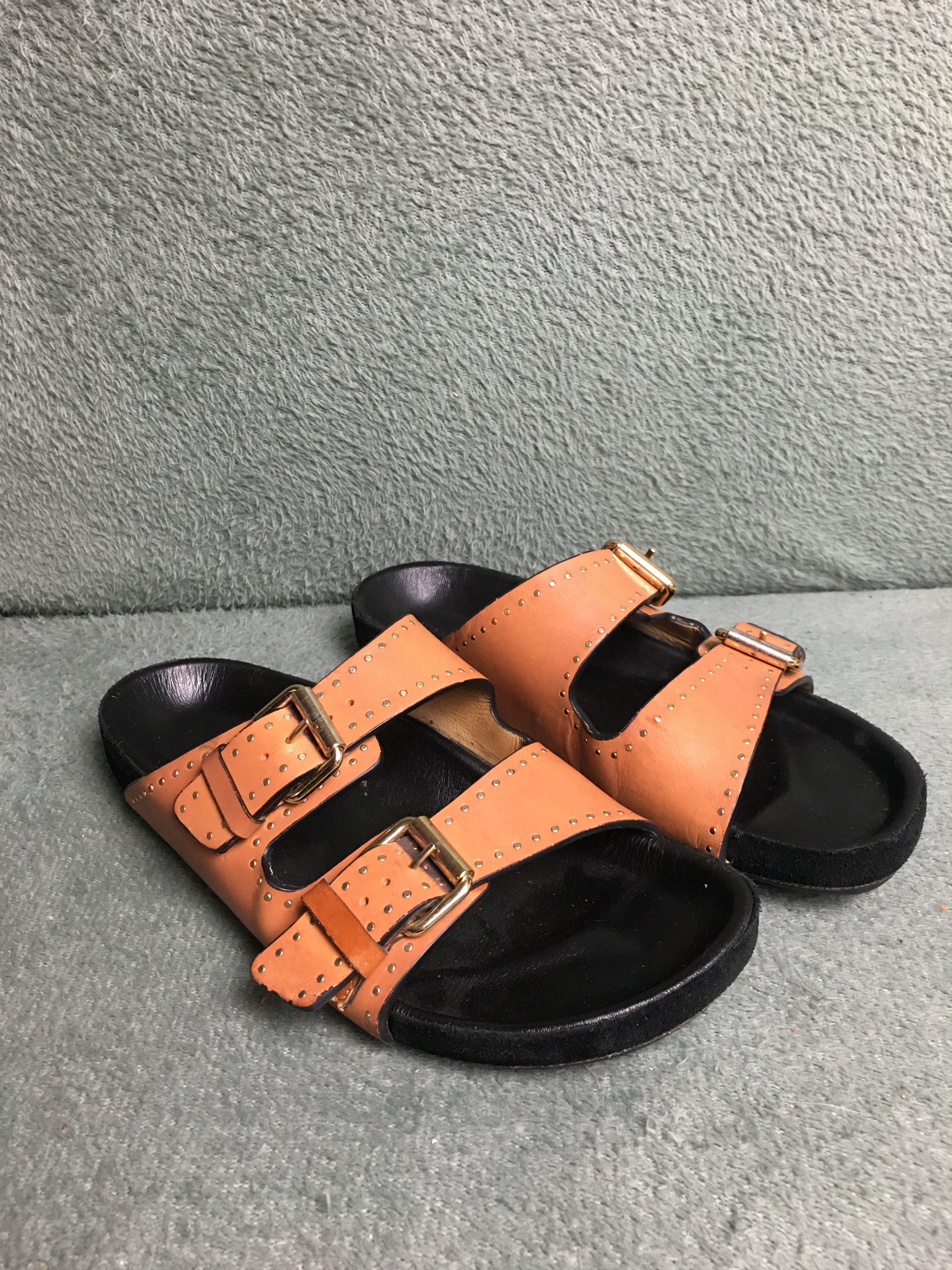 Isabel Marant Isabel Marant LENNYO Open-toed Leather Sandals Size US 8.5 / IT 38.5 - 1 Thumbnail