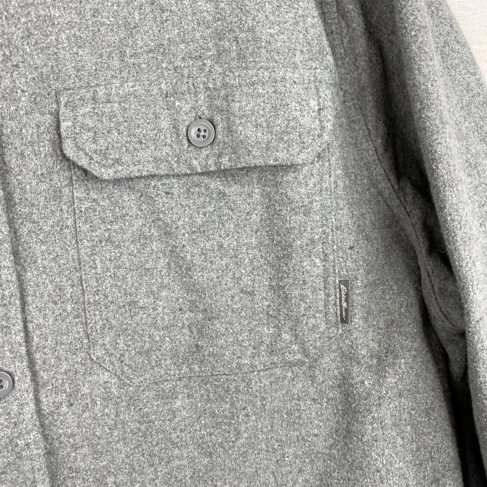 Eddie Bauer Eddie Bauer Flannel Shirt Mens L Gray Pocket Button Up Long Sleeve Thick Heavy Size US L / EU 52-54 / 3 - 3 Thumbnail