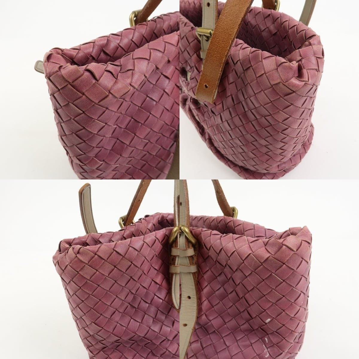 Bottega Veneta Bottega Veneta Intrecciato Lambskin Tote Pink Size ONE SIZE - 6 Thumbnail