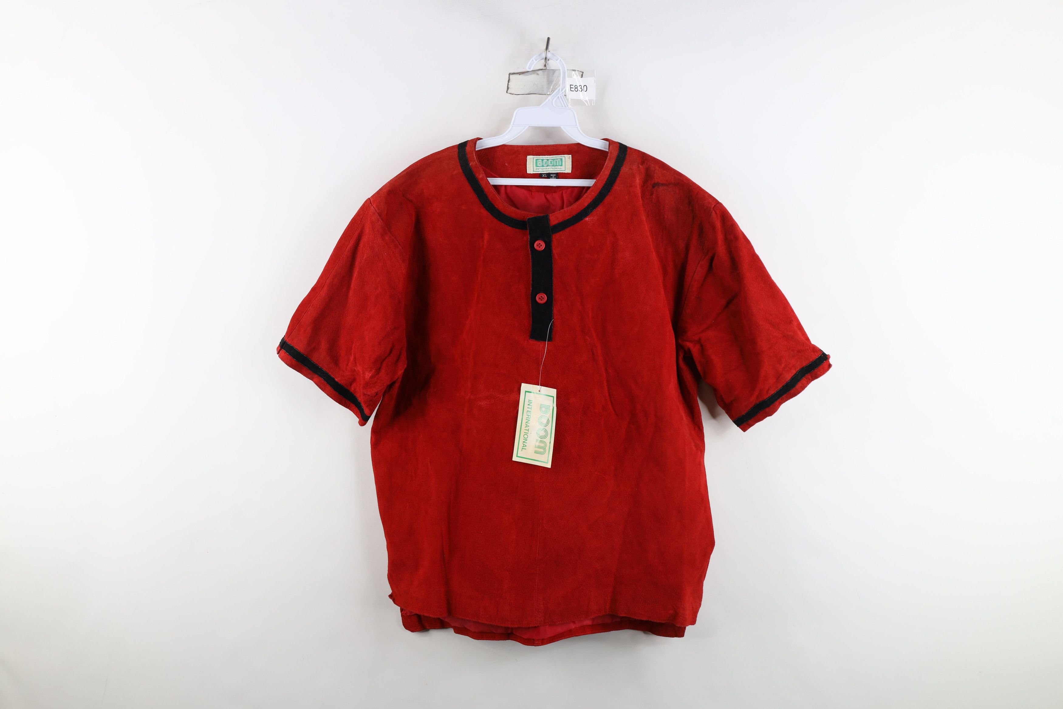 Deadstock Vintage 90s Streetwear Short Sleeve Suede Jacket