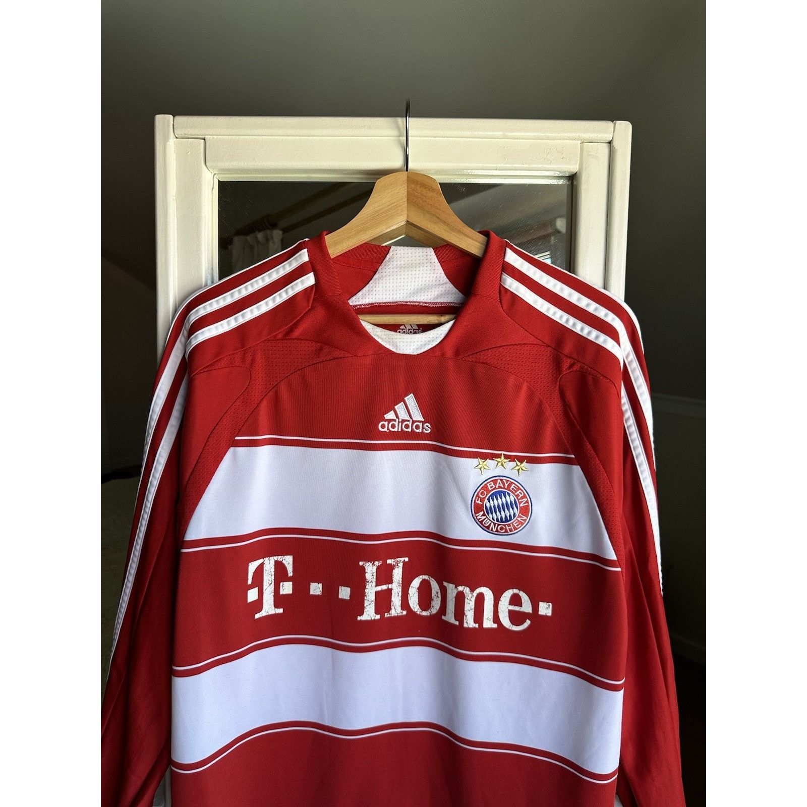 Nike Buyern Munich 2007/08 Home Long Sleeve Football Jersey Socce Size US M / EU 48-50 / 2 - 2 Thumbnail