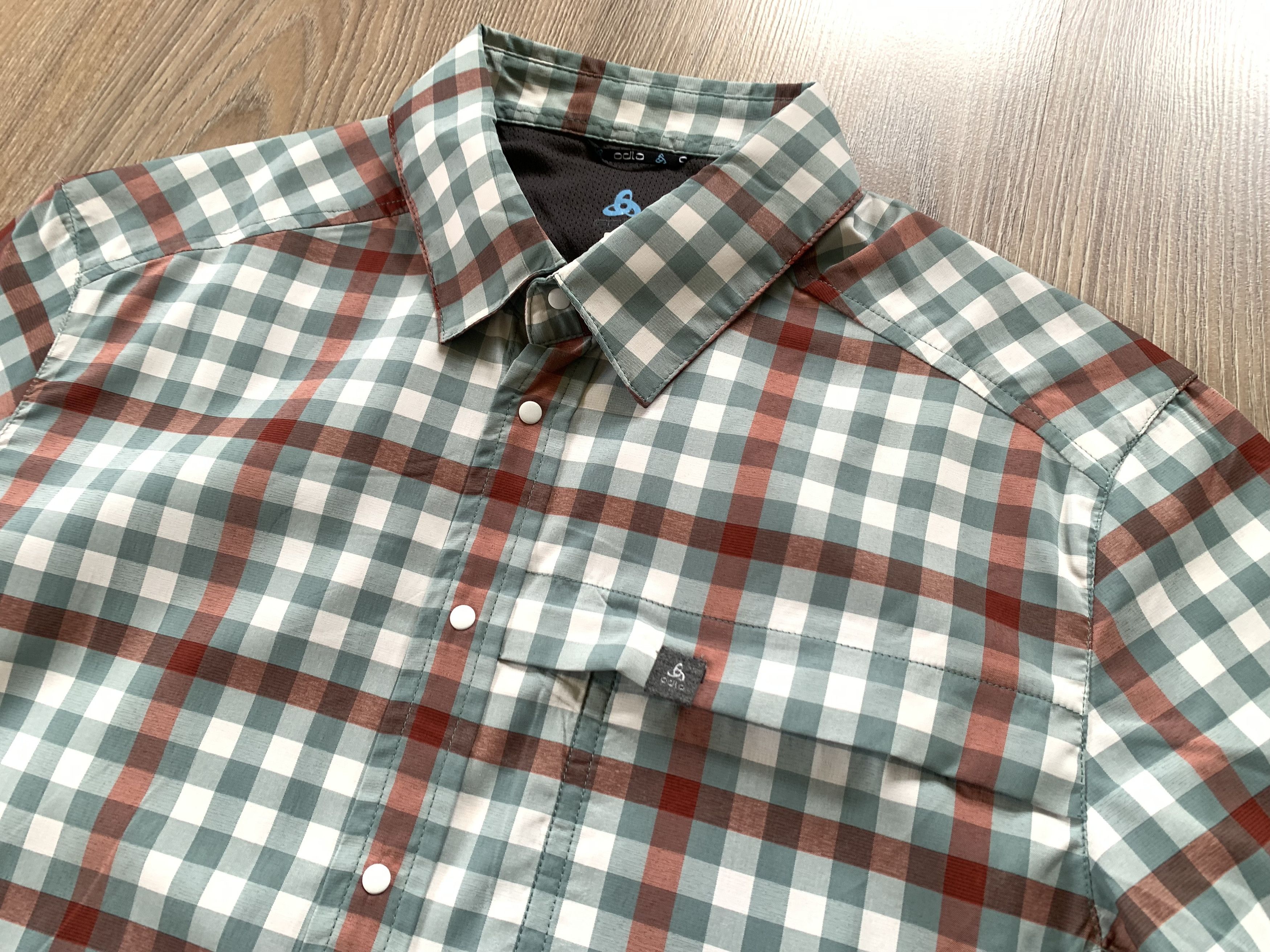 Odlo Odlo Womens Ultra Light Plaid Treking Short Sleeve Shirt Size S / US 4 / IT 40 - 4 Thumbnail