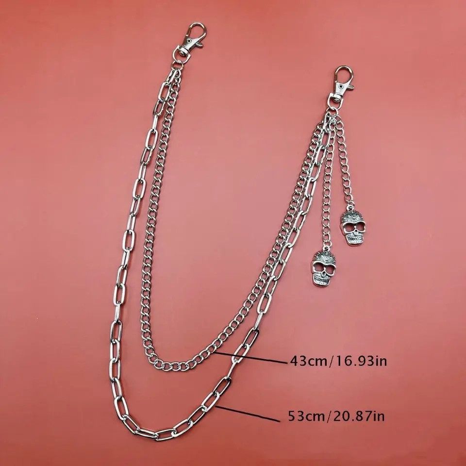 Other Double Skull Multilayer Pant Chain Size ONE SIZE - 4 Thumbnail