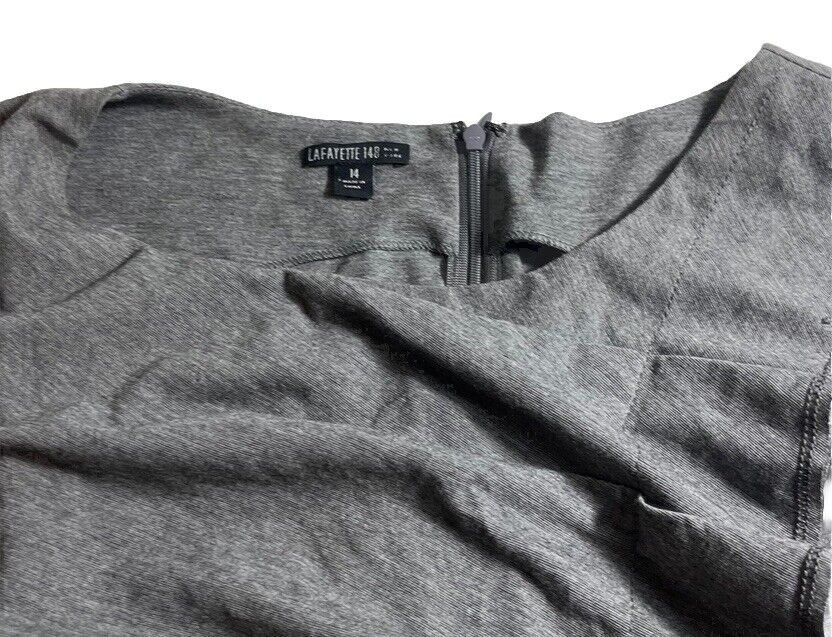 Lafayette 148 Lafayette 148 NY Womens Formed Sheath Dress Grey Sz M Size M / US 6-8 / IT 42-44 - 6 Thumbnail
