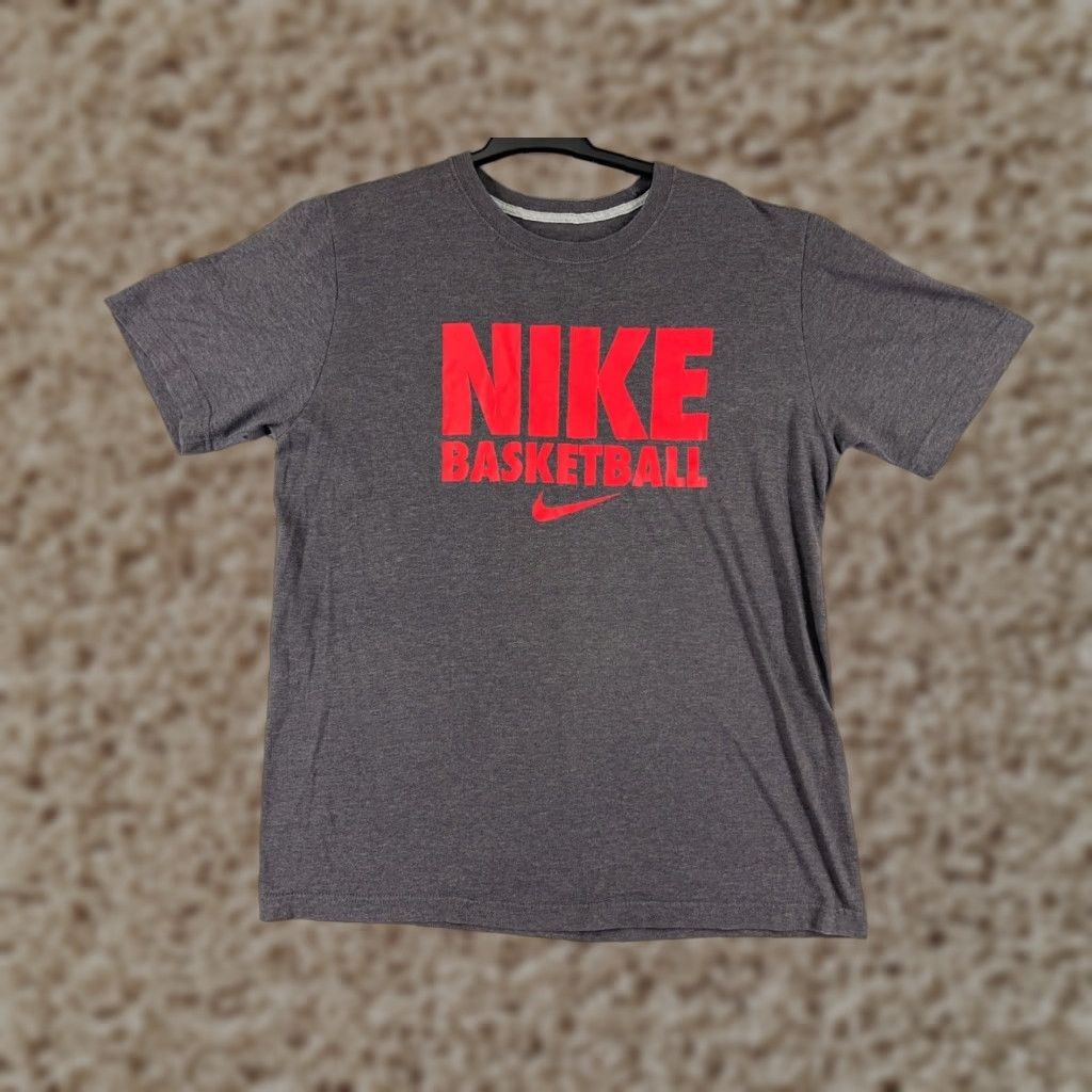 Nike Nike Dri-Fit Shirt Mens Large Gray Logo Print Cotton Crew Neck Size US L / EU 52-54 / 3 - 1 Thumbnail