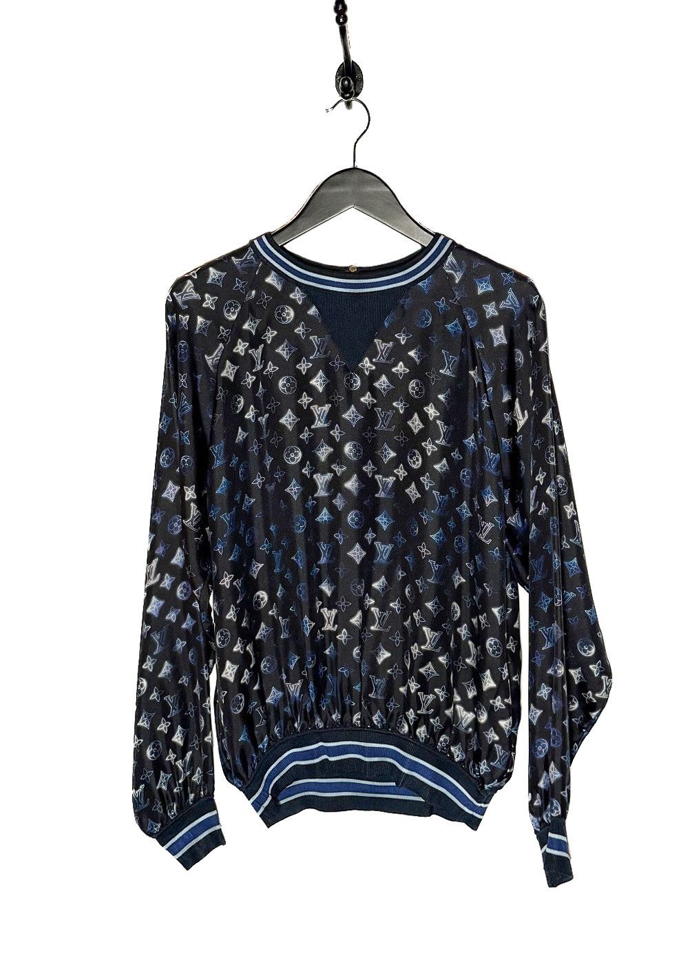 Louis Vuitton Louis Vuitton Blue Mahina Monogram Silk Sporty Sweater Size M / US 6-8 / IT 42-44 - 1 Thumbnail
