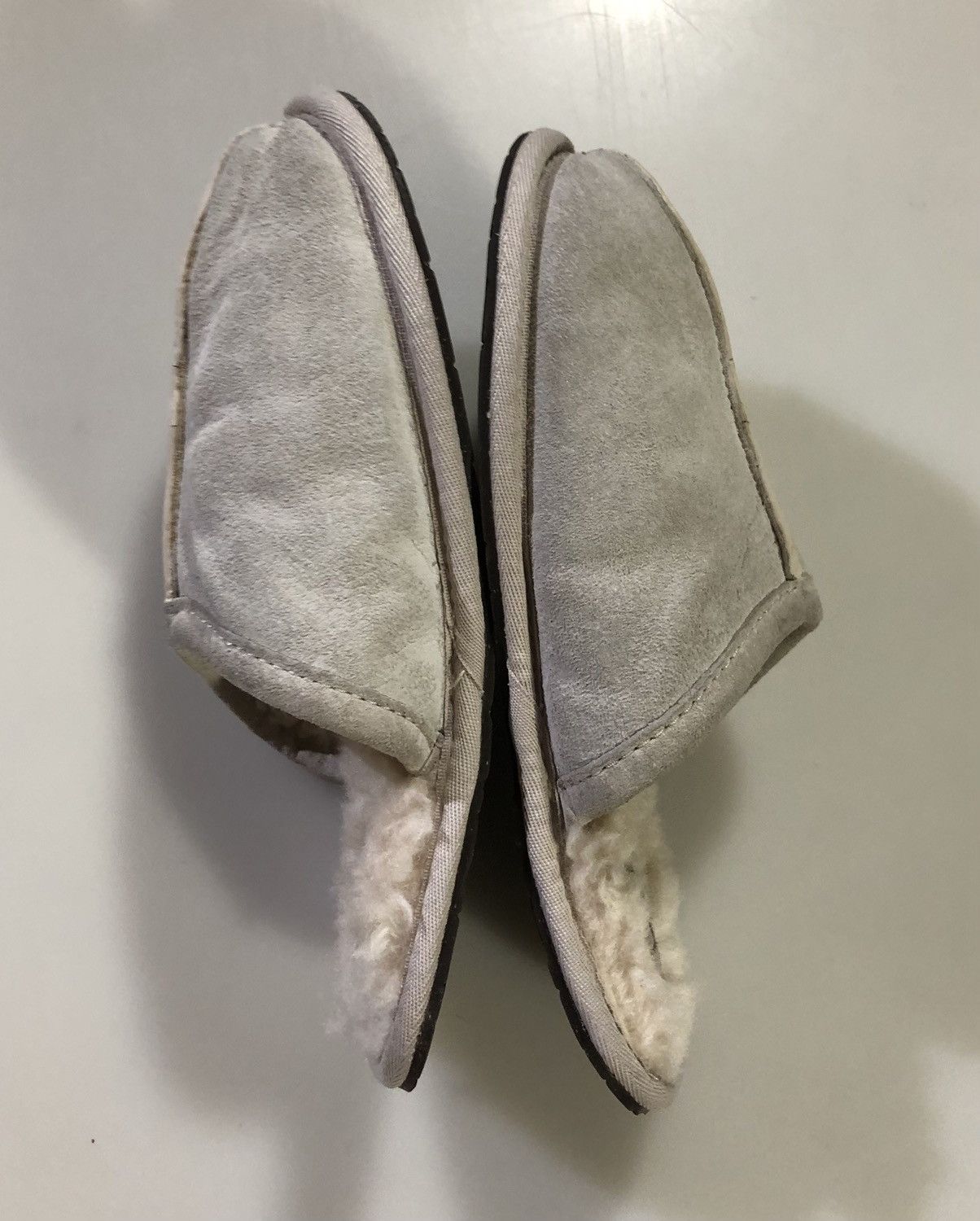 Ugg Ugg pure natural suede/wool shearling logo slides 7 Size US 7 / IT 37 - 7 Thumbnail