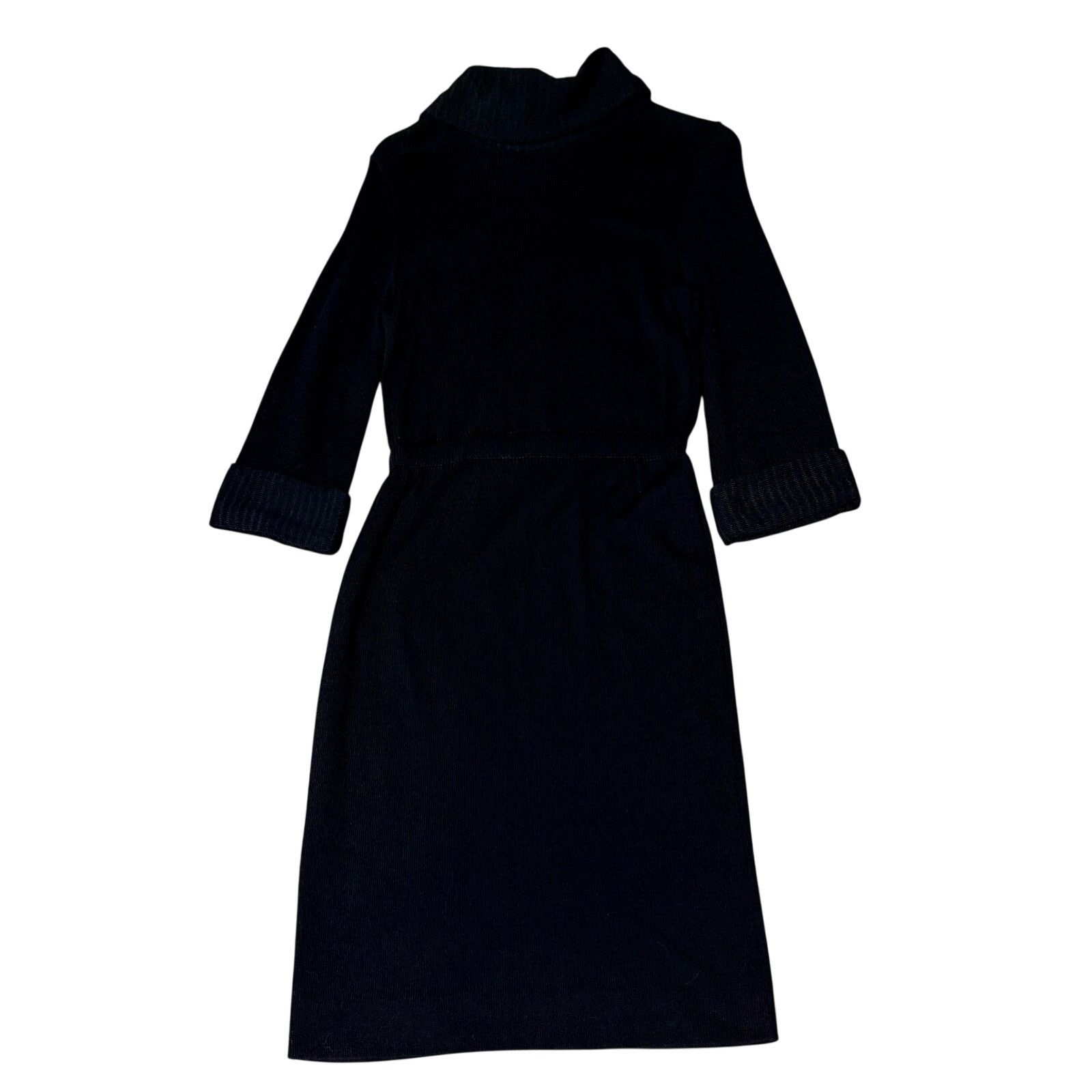 Vintage VTG Goldworm Black Knit Sweater Dress USA Union Made Size S Size S / US 4 / IT 40 - 1 Thumbnail