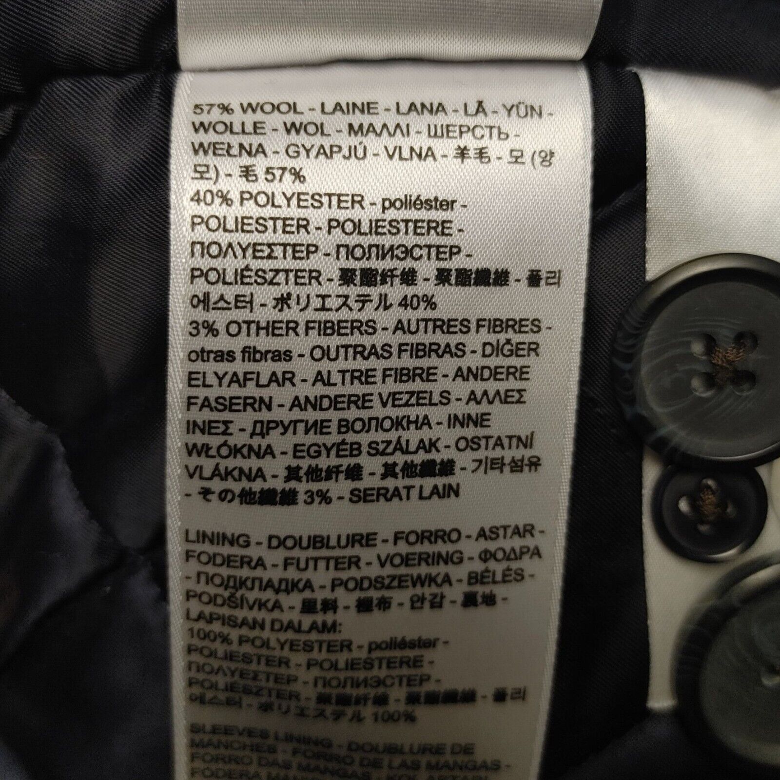 Other Levi Strauss & Co. Women's Gray Wool Button Down Collared Pe Size XL / US 12-14 / IT 48-50 - 5 Thumbnail