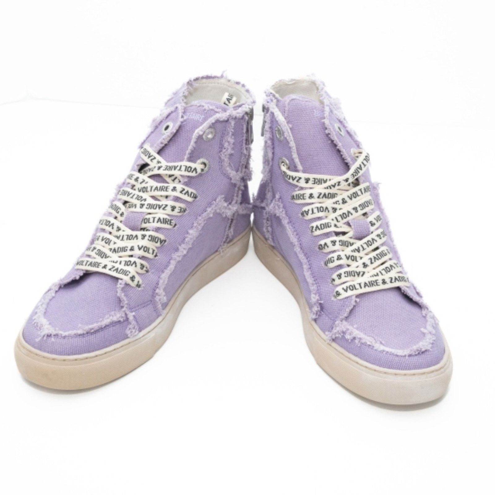 Zadig & Voltaire Zadig Voltaire. High Flash Canvas Shoes In Purple. Size US 10 / IT 40 - 8 Thumbnail