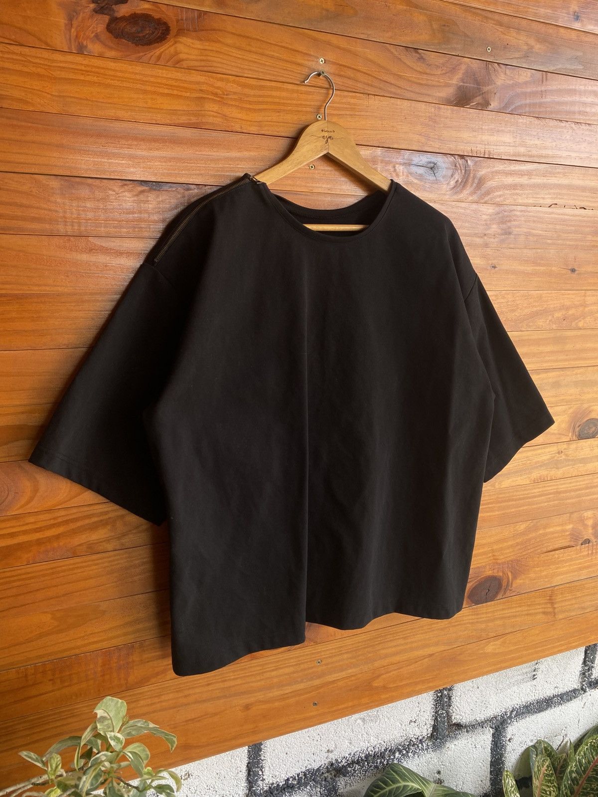 Japanese Brand RITO Japanese Minimalist Black Oversized BoxyTop Corset Back Size US S / EU 44-46 / 1 - 5 Thumbnail