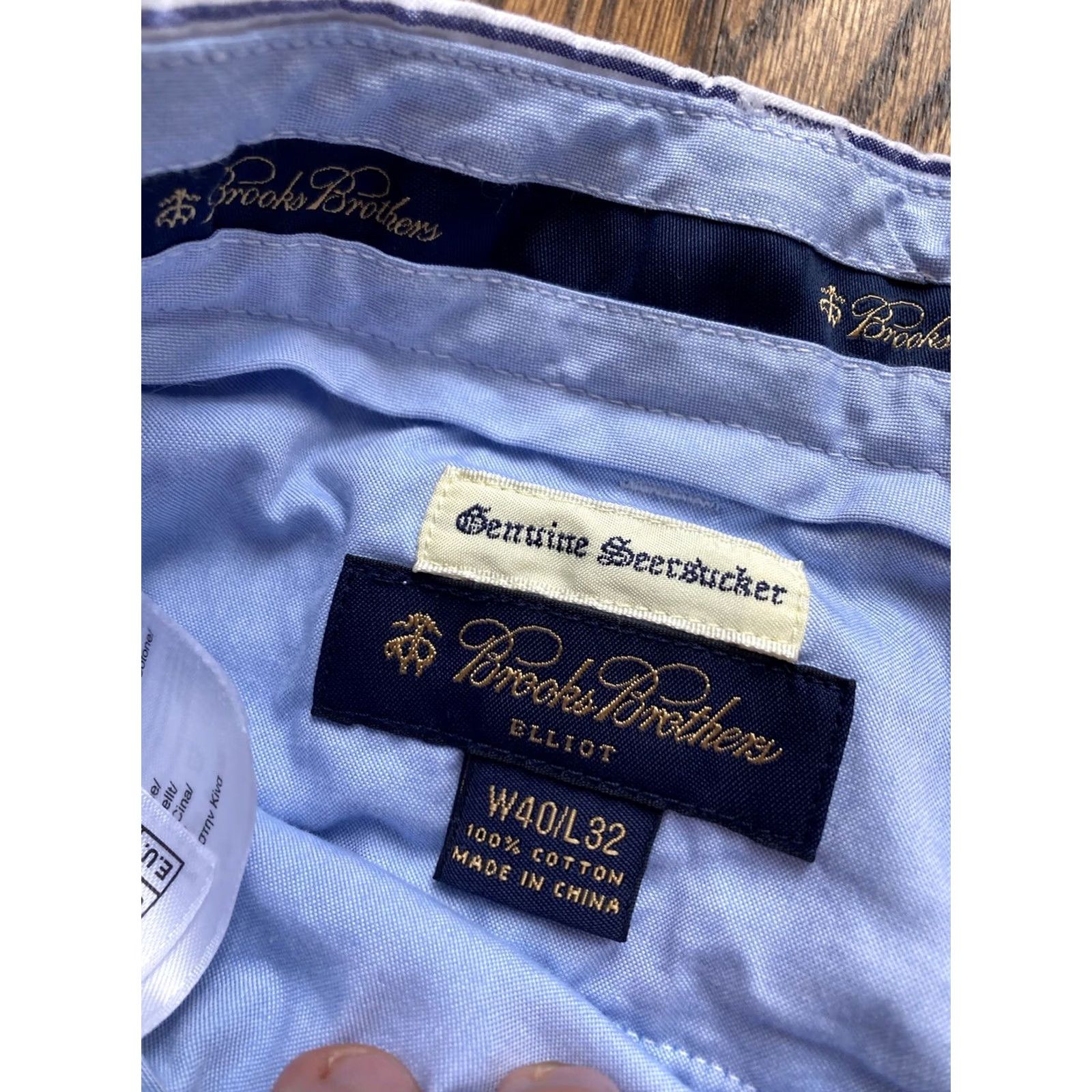 Brooks Brothers Brooks Brothers Pants Mens 40 Blue Seersucker Size 40x32 fits 38x31 Elliot Cotton Size US 40 / EU 56 - 7 Thumbnail