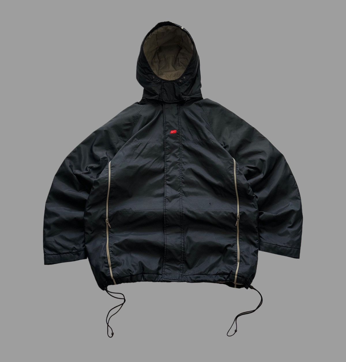 Nike 00s Nike Vintage Center Swoosh Down Winter Jacket Hooded Y2K 