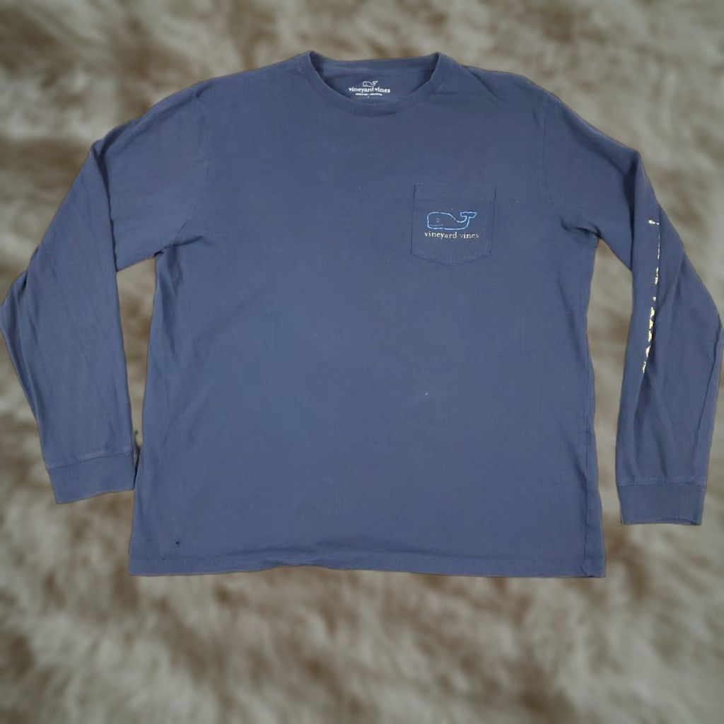 Vineyard Vines VINEYARD VINES Blue Long Sleeve T-Shirt Adult Small Casual Logo Regular Fit Size US S / EU 44-46 / 1 - 1 Thumbnail