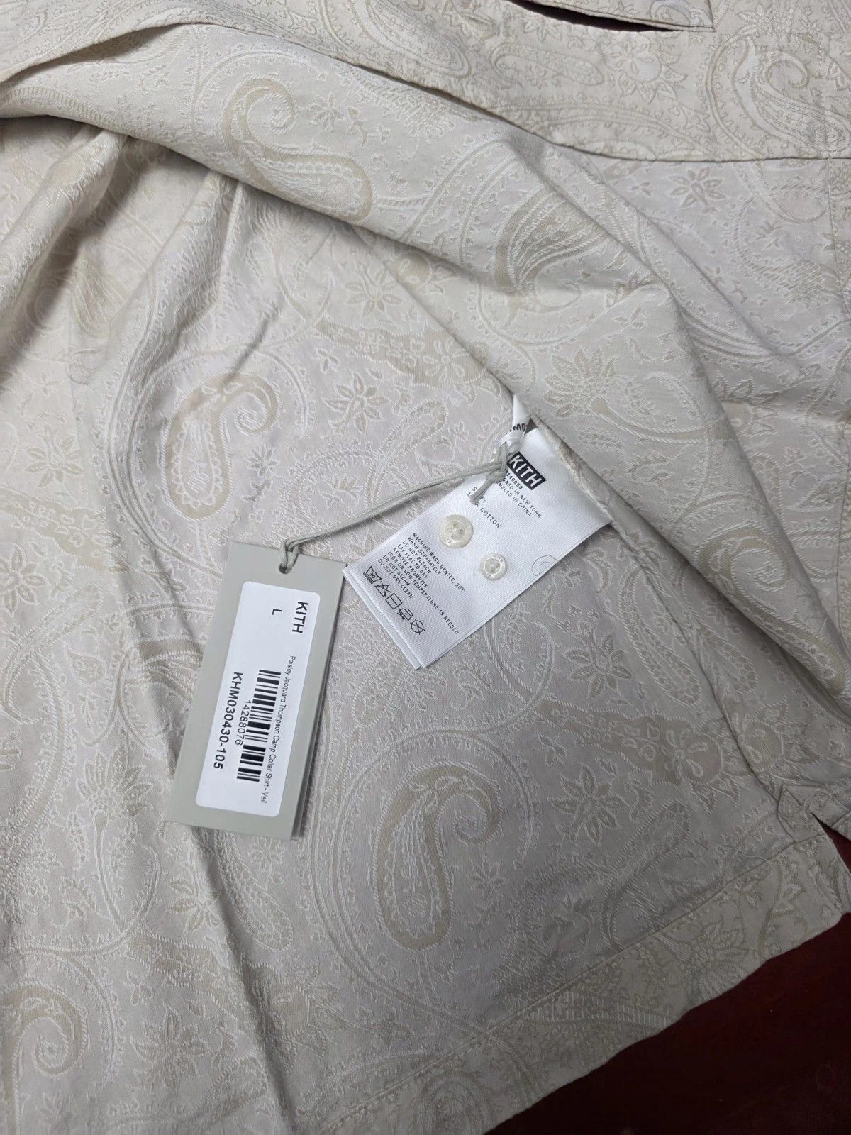 Kith Kith Paisley Jacquard Thompson Camp Collar Shirt Veil Color Size US L / EU 52-54 / 3 - 13 Thumbnail