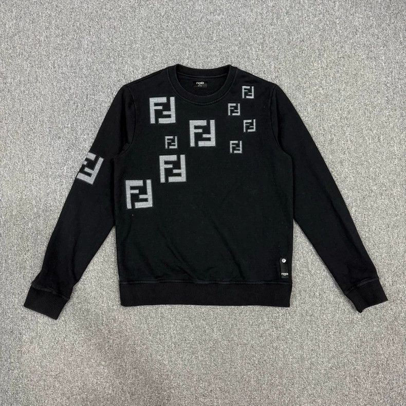 Fendi Black FF Print Sweatshirt S - dmc
