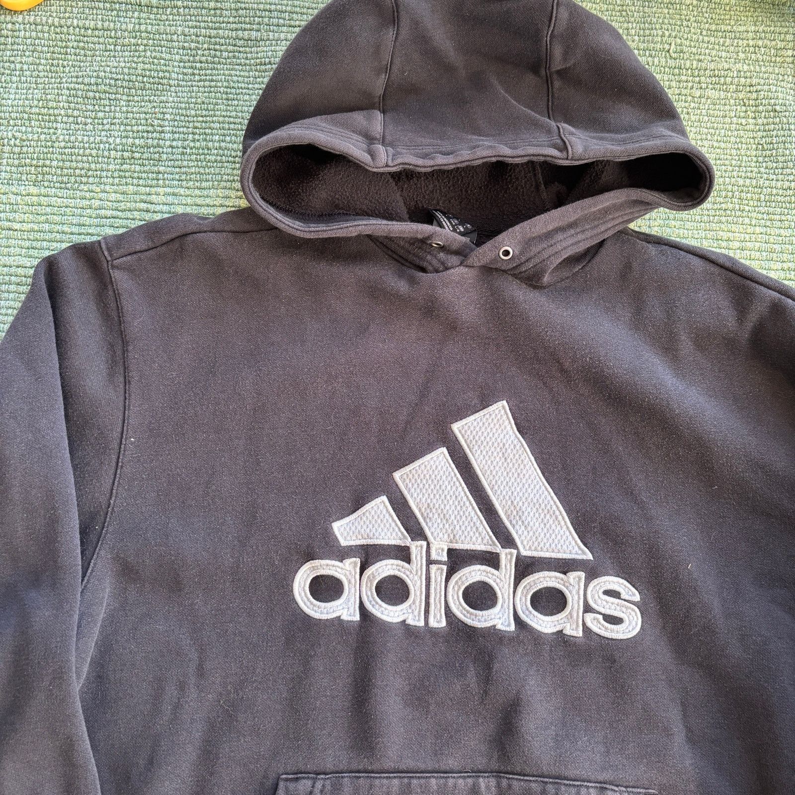 Adidas Vintage faded black baggy adidas hoodie size large Size US L / EU 52-54 / 3 - 3 Thumbnail