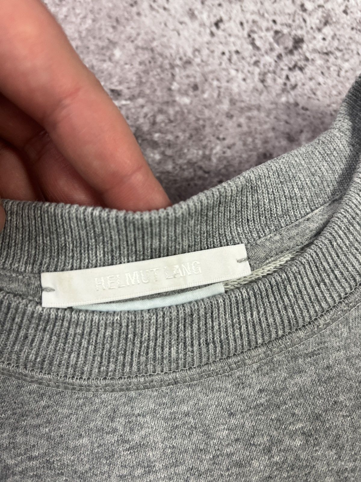 Helmut Lang HL Logo Grey Short Sleeve Sweatshirt Tee Minimalist Designer Size US S / EU 44-46 / 1 - 9 Thumbnail