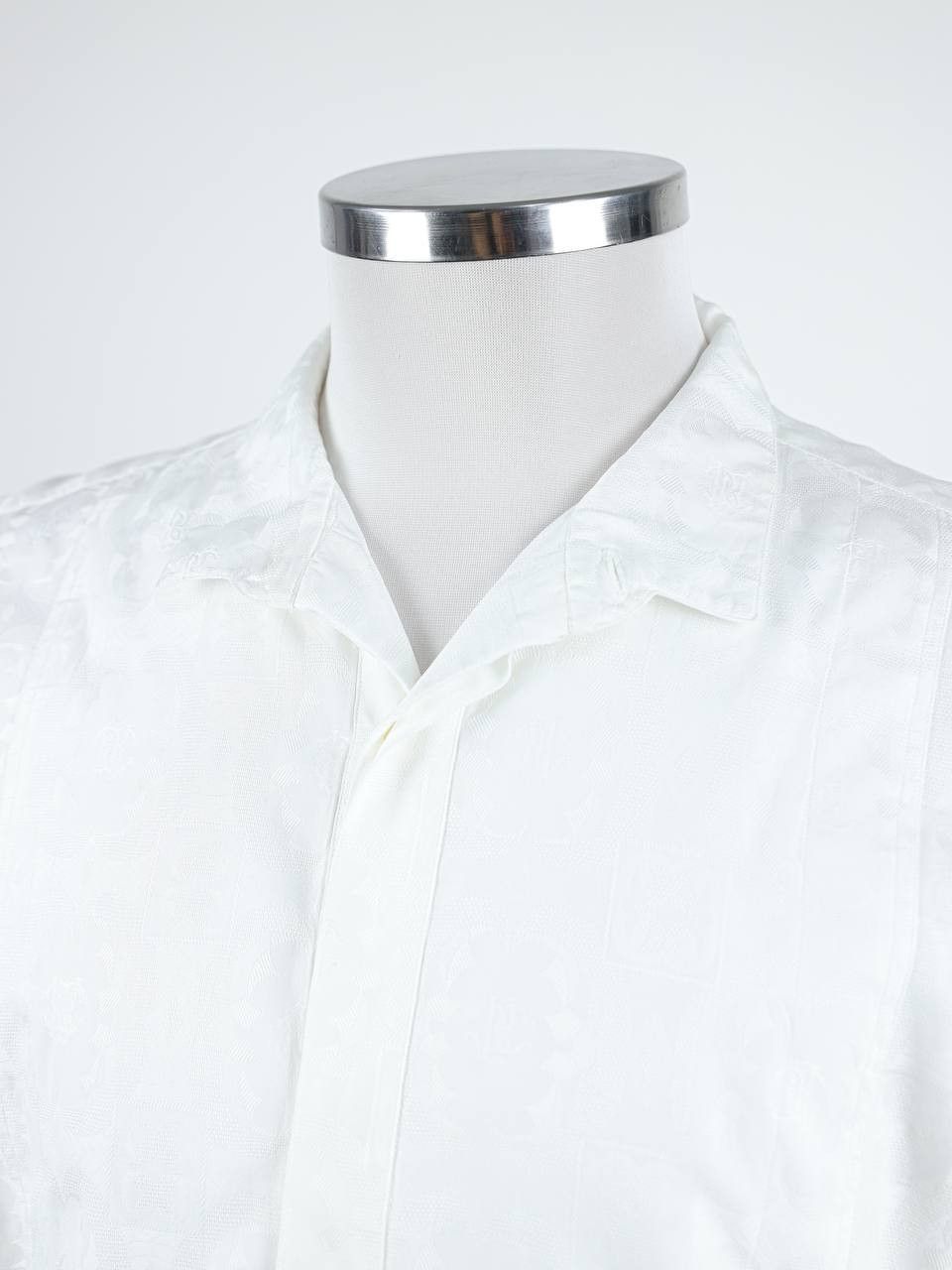Roberto Cavalli ROBERTO CAVALLI Jacquard pattern cotton shirt Size US XL / EU 56 / 4 - 8 Thumbnail
