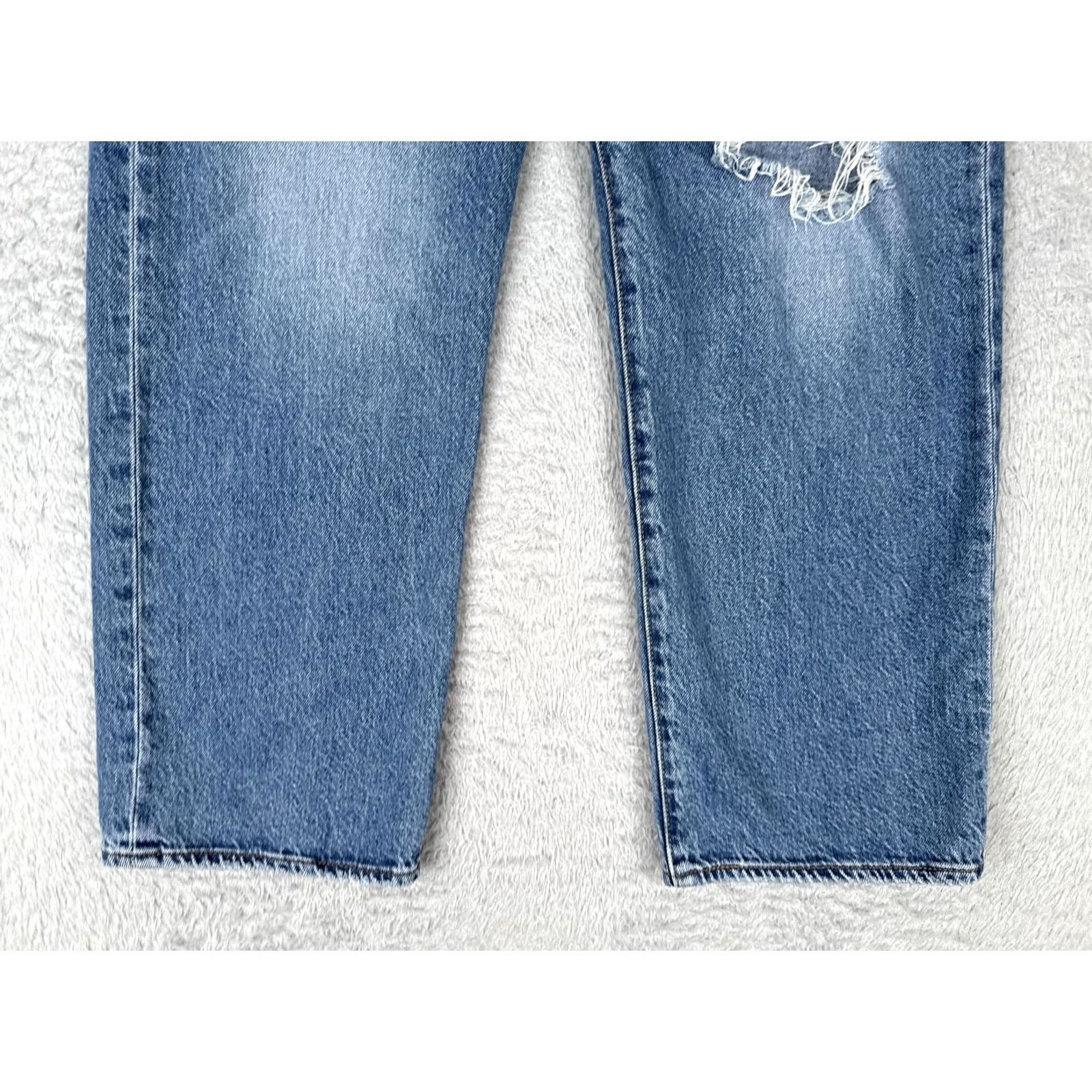 Levi's VINTAGE Levis Jeans Womens 27x27 Blue Denim Ribcage Straight Ankle Premium Big E Cotton Size 27" / US 4 / IT 40 - 2 Thumbnail