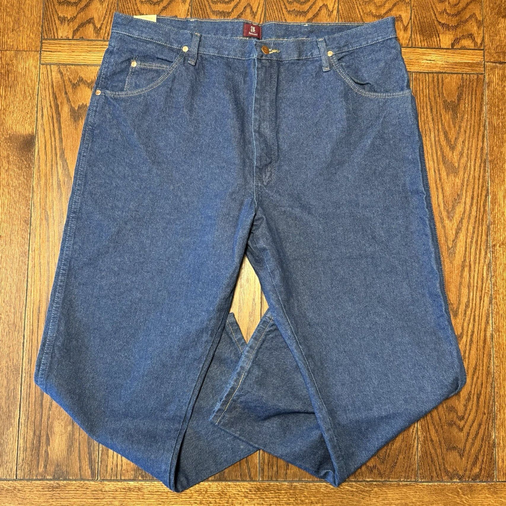 Wrangler VINTAGE Wrangler Jeans 42x30 Relaxed Denim Western Cowboy Boot Cut Mens Regular 42x30 Blue Cotton 5-Pocket Size US 42 / EU 58 - 7 Thumbnail