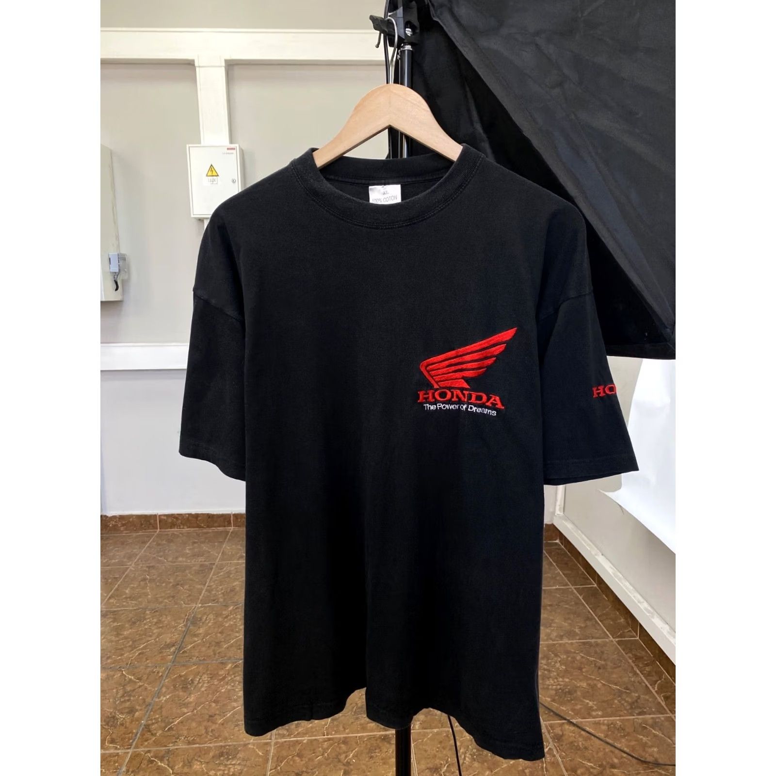 Honda VINTAGE Honda T-Shirt 90s XL Black Mens Shirt Size US XL / EU 56 / 4 - 2 Thumbnail