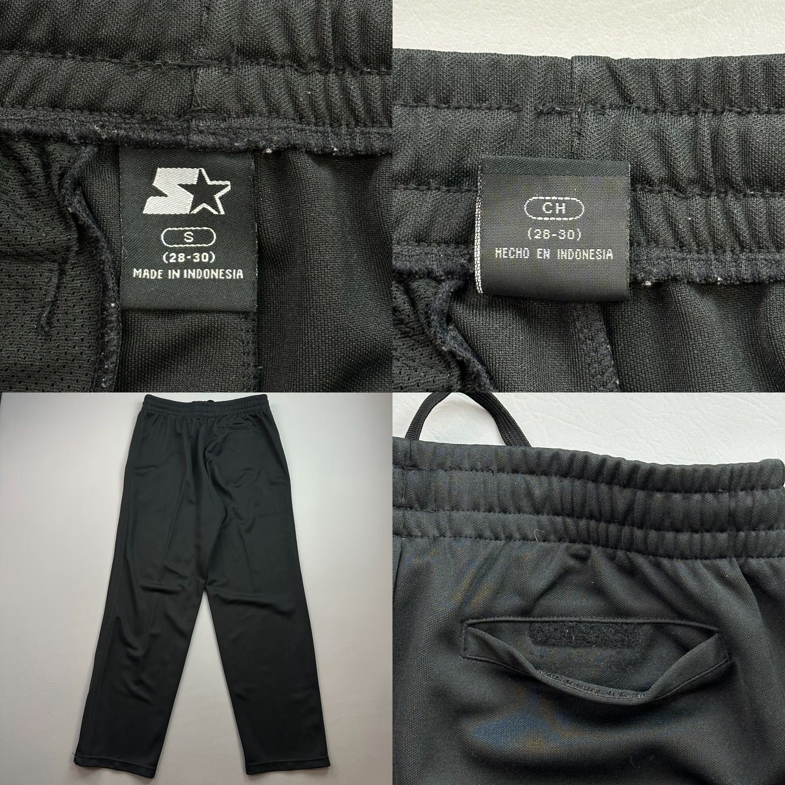 Starter VINTAGE Starter Track Pants Mens Small Black Embroidered Logo Ankle Zip Y2K Size US 29 - 8 Thumbnail