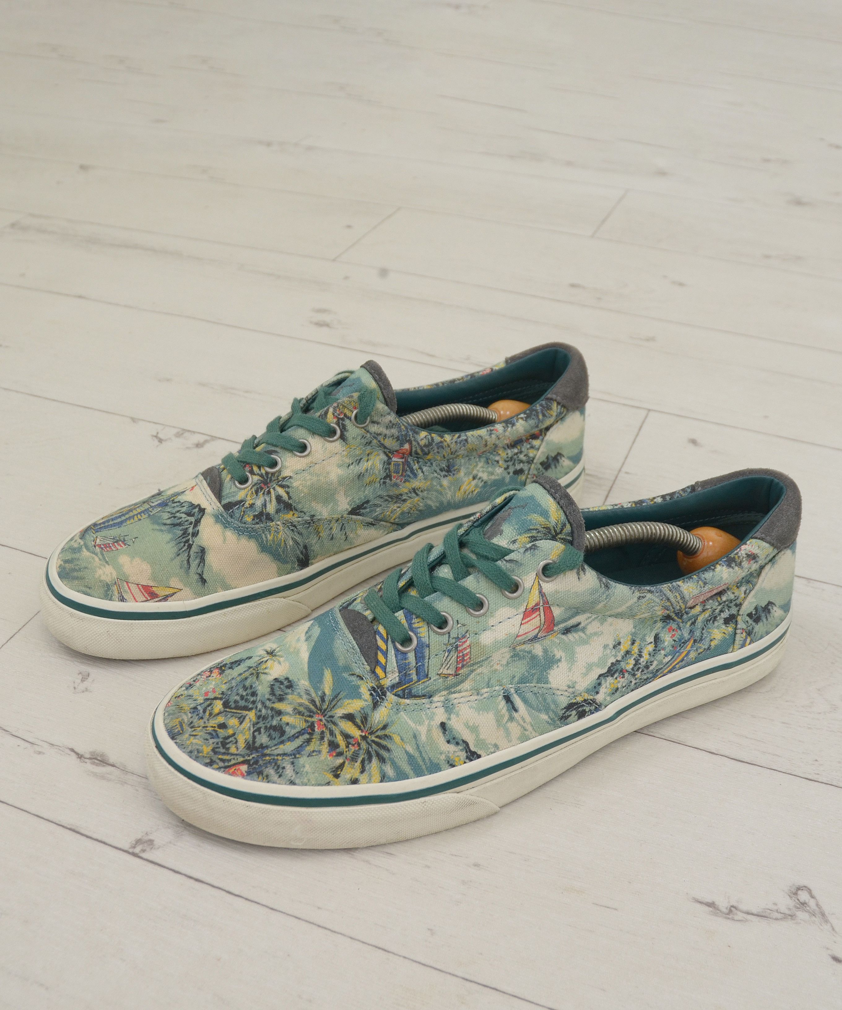 Polo Ralph Lauren × Ralph Lauren Polo Ralph Lauren Thorton 3 Tartan Graffiti Sneakers Hawaii Size US 10 / EU 43 - 4 Thumbnail