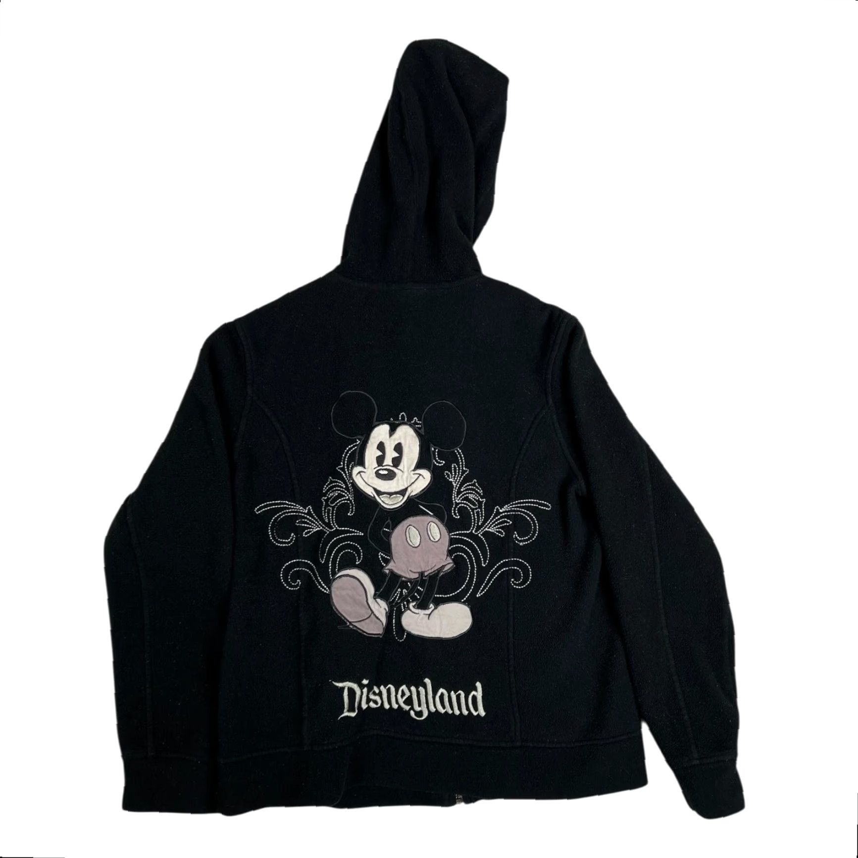 Disney VINTAGE Disney Hoodie Mickey Mouse Fleece Jacket Black M Women's Size M / US 6-8 / IT 42-44 - 2 Thumbnail