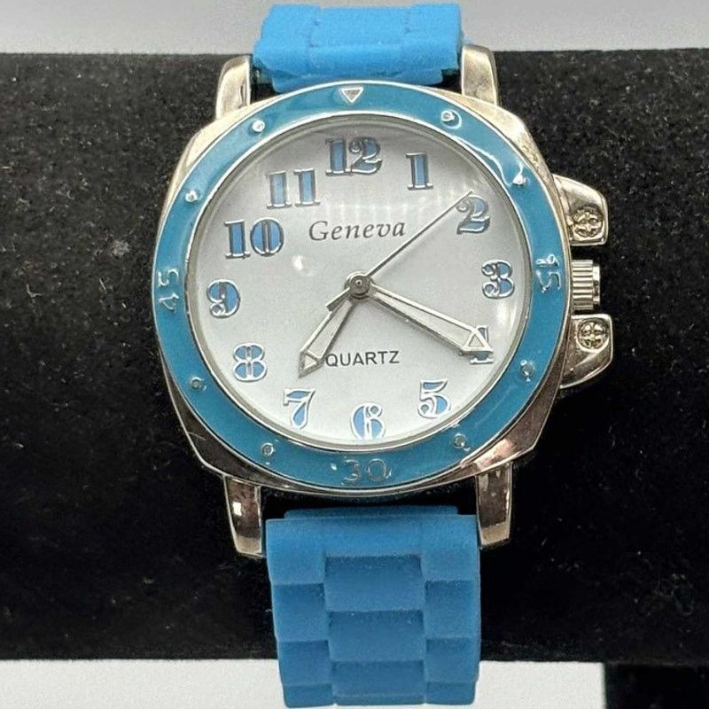 Geneva Blue & Silver Men's Watch Size ONE SIZE - 1 Thumbnail