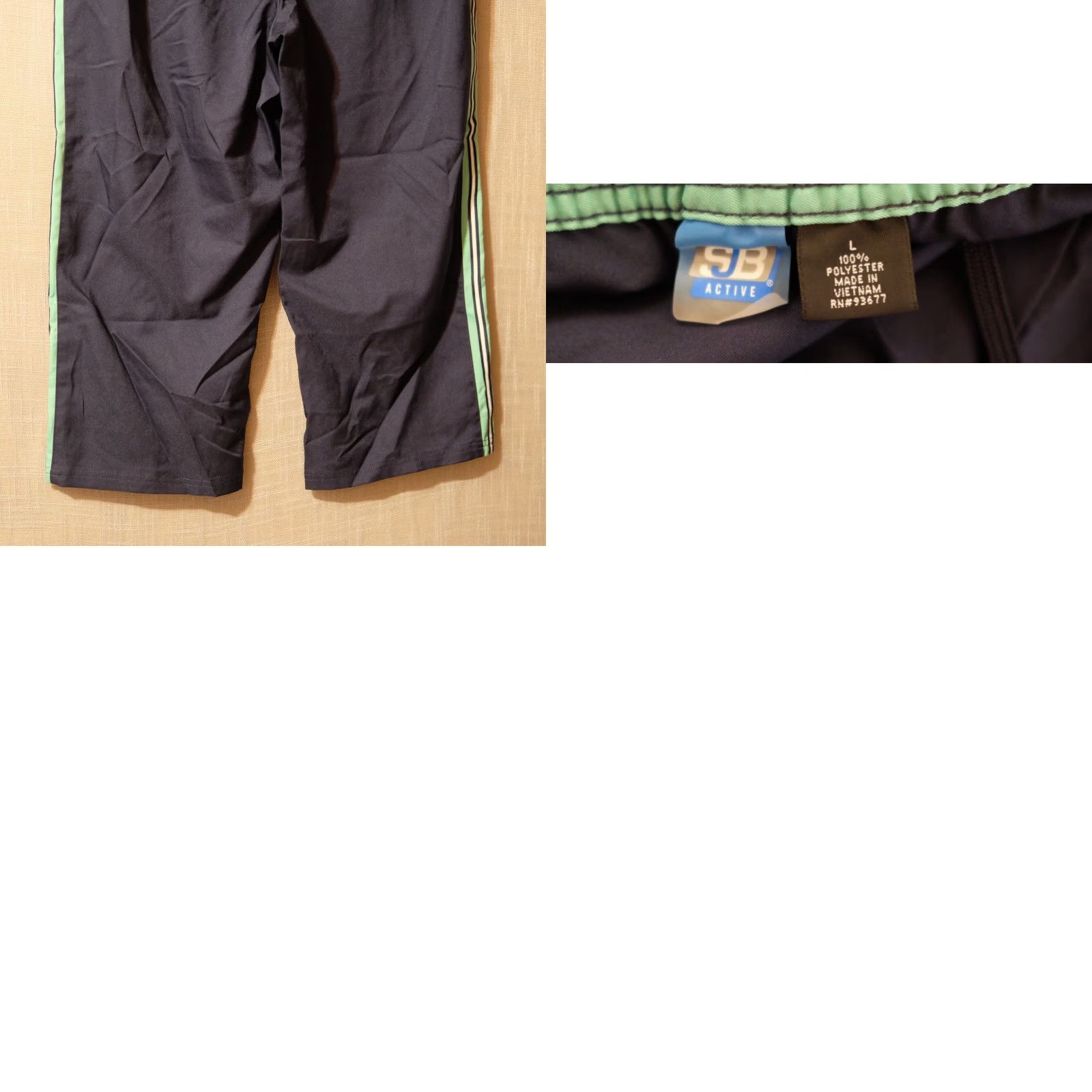 Vintage SJB Active Performance Navy Blue Athletic Capri Pants Women's L Size 36" / US 14 / IT 50 - 8 Thumbnail