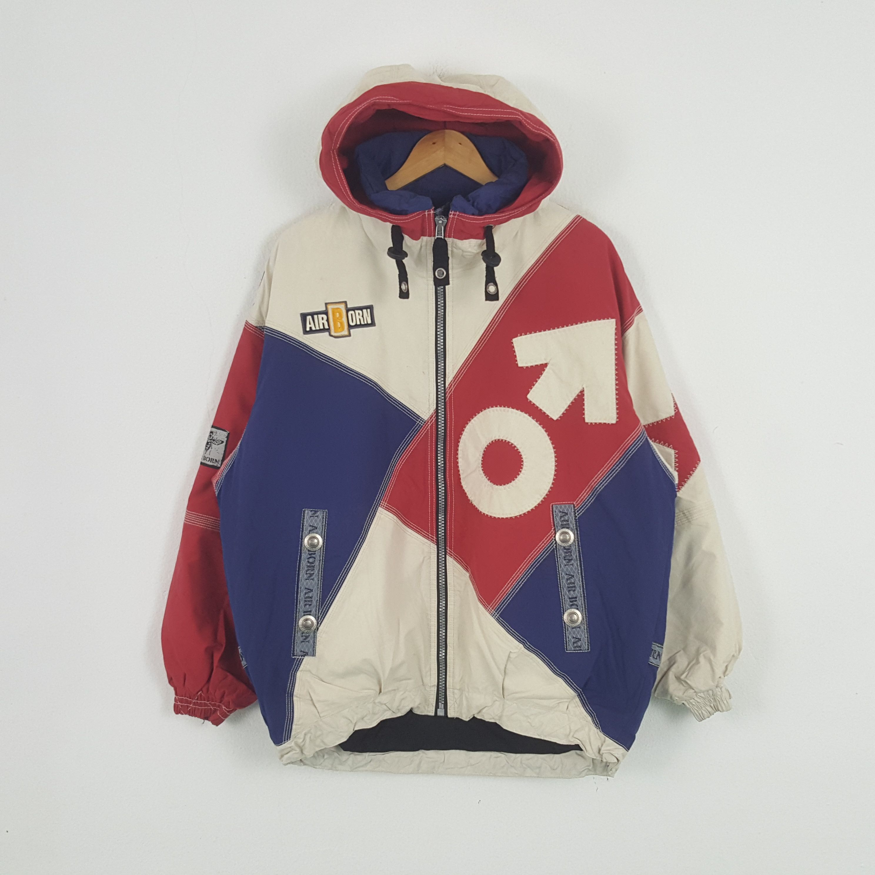 Japanese Brand × Vintage Vintage Air Born American Sports Windbreaker Jacket C281N2 Size US XL / EU 56 / 4 - 3 Thumbnail