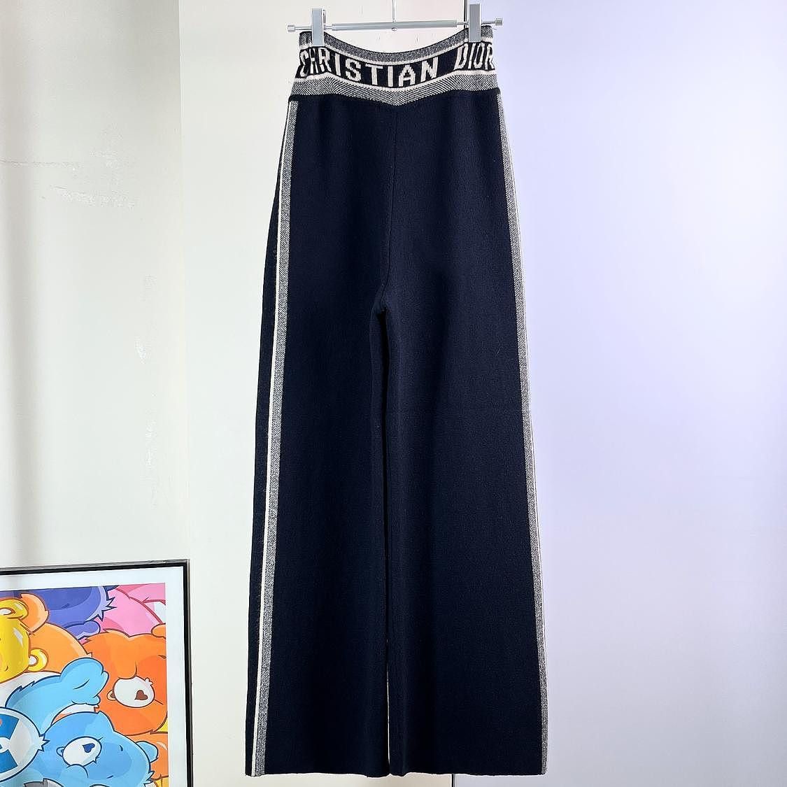 Dior Dior Cashmere Logo Trim Pants Size 38 Size 26" / US 2 / IT 38 - 1 Thumbnail
