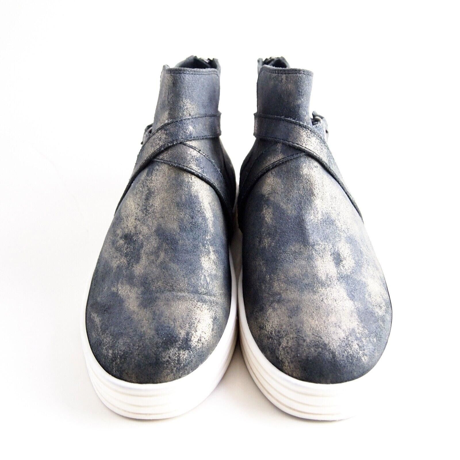 Hogan Hogan Rebel Boots Sneakers Blue Gold Suede US 9 EU 39 Size US 9 / IT 39 - 3 Thumbnail