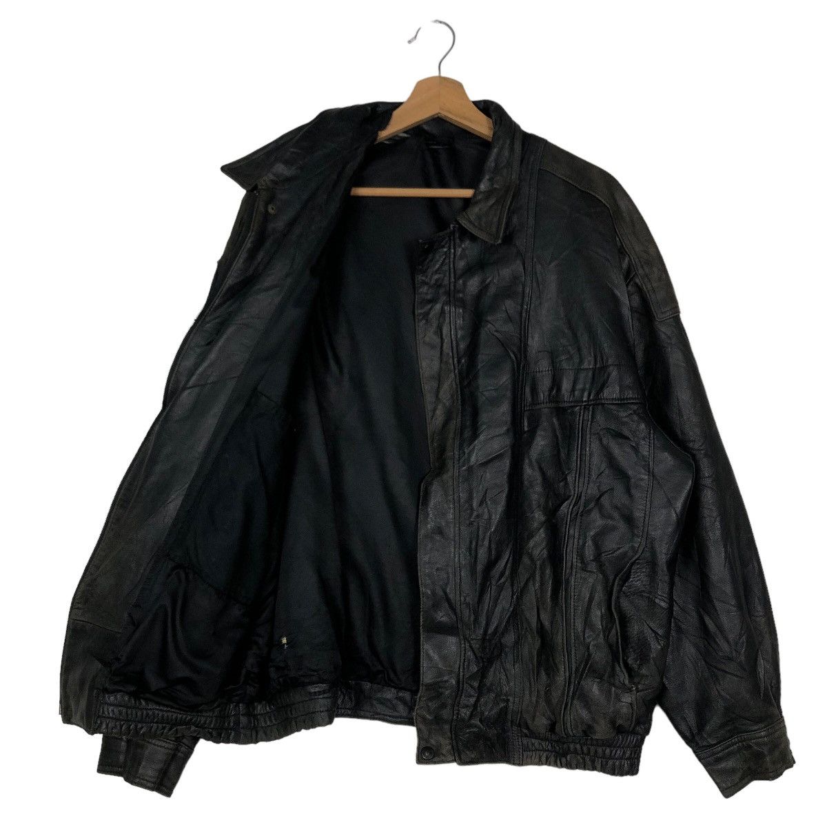 Japanese Brand Vintage Bomber Leather Jacket Biker Wear Issey Miyake Japan Size US M / EU 48-50 / 2 - 8 Thumbnail