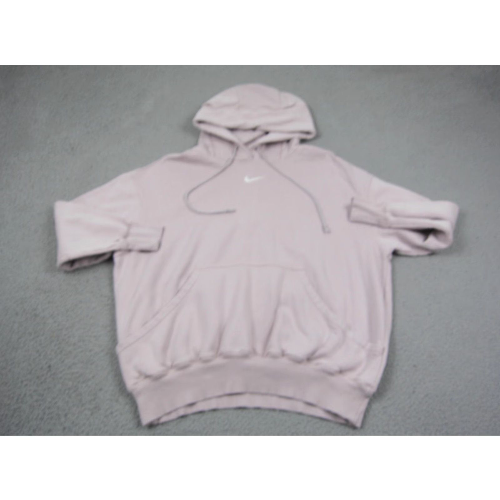 Nike NIKE Hoodie Mens L Pink Mauve Center Swoosh Fleece Sweatshirt Pullover Sportswear 90s Hooded Pockets Size US L / EU 52-54 / 3 - 2 Thumbnail