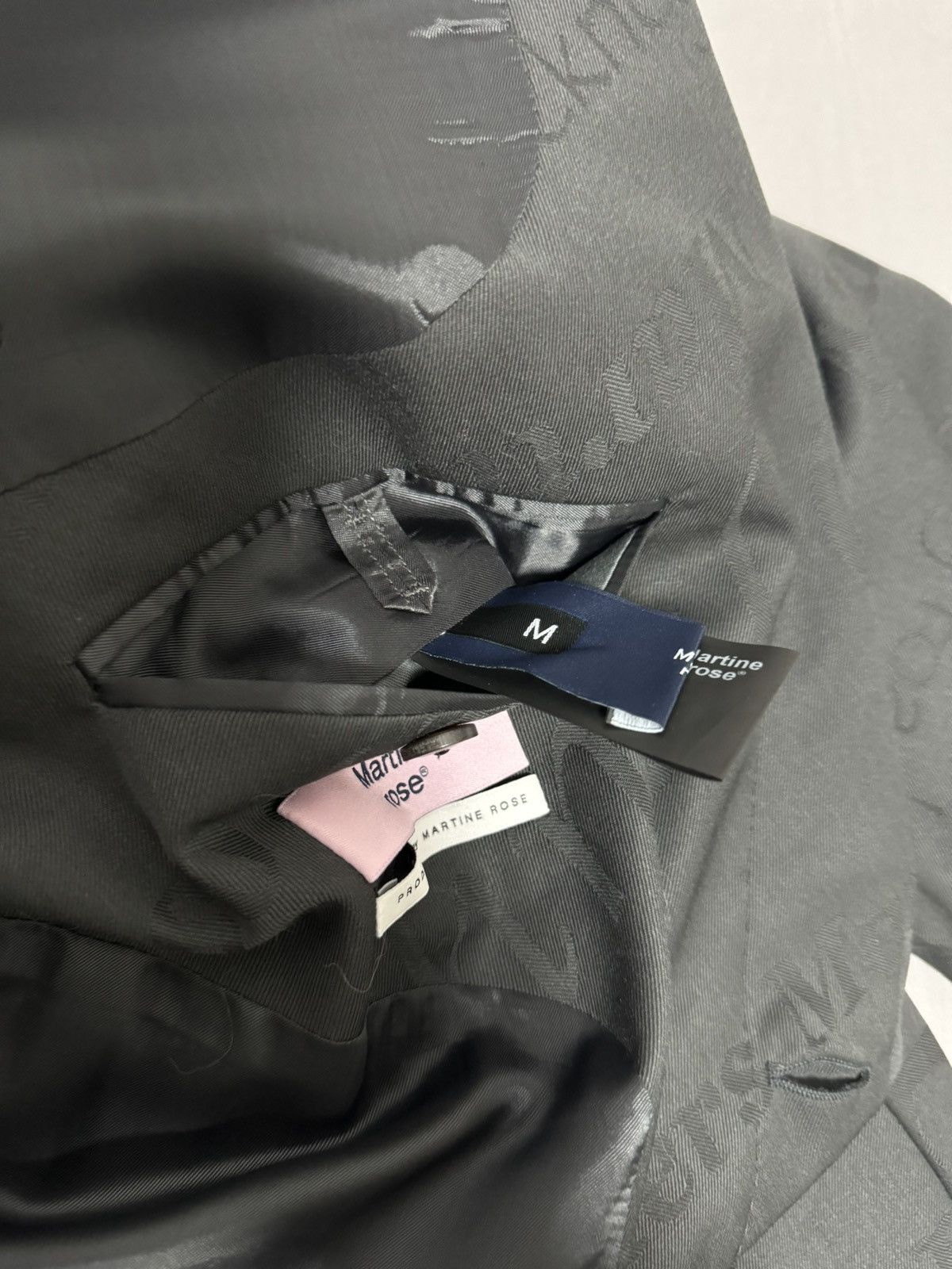 Martine Rose Grey Jacquard Blazer Size 48R - 4 Thumbnail