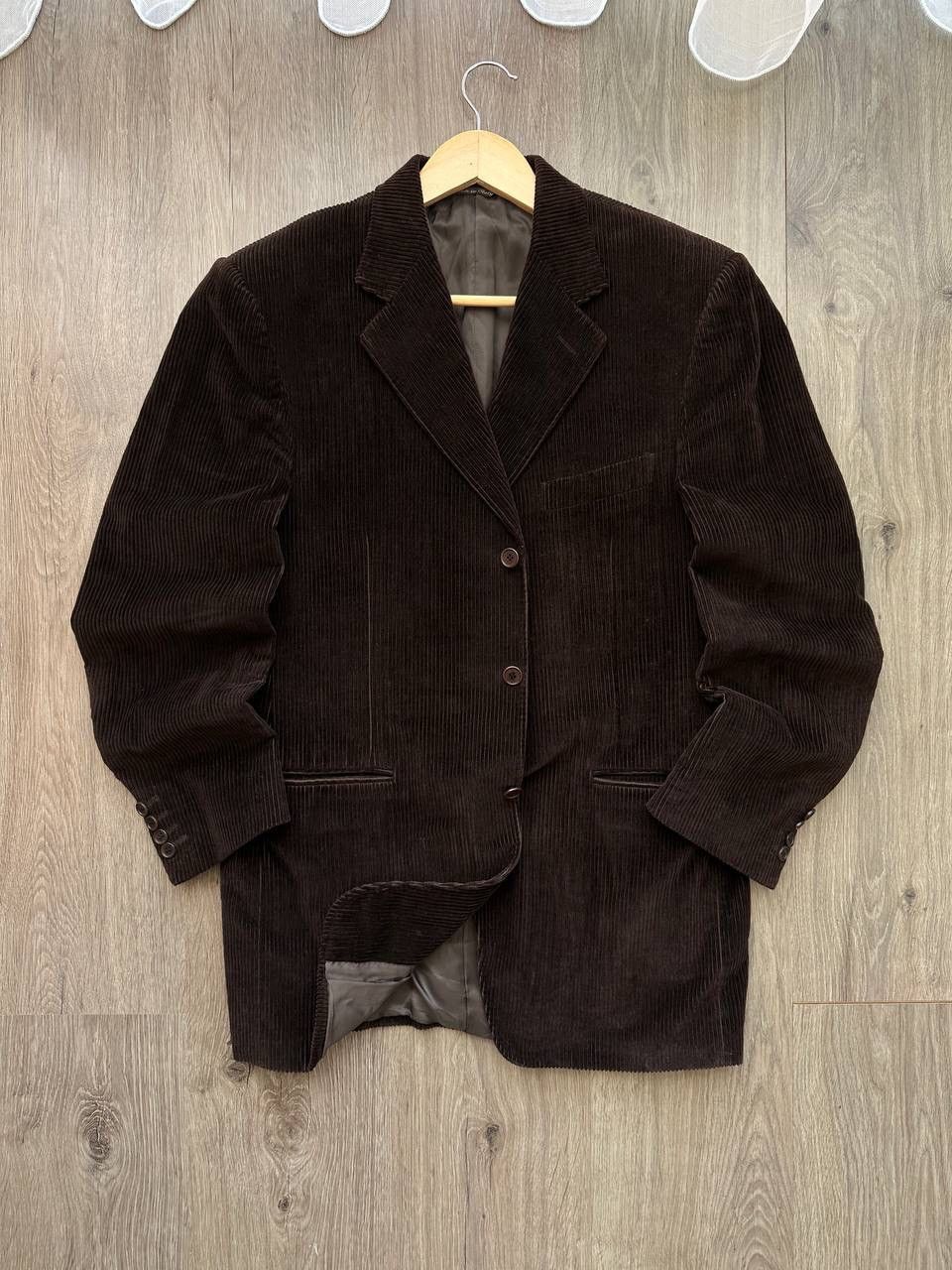 Canali × Vintage Vintage Men’s Brown Velvet Smoking Jacket Blazer Canali Size 50R - 3 Thumbnail