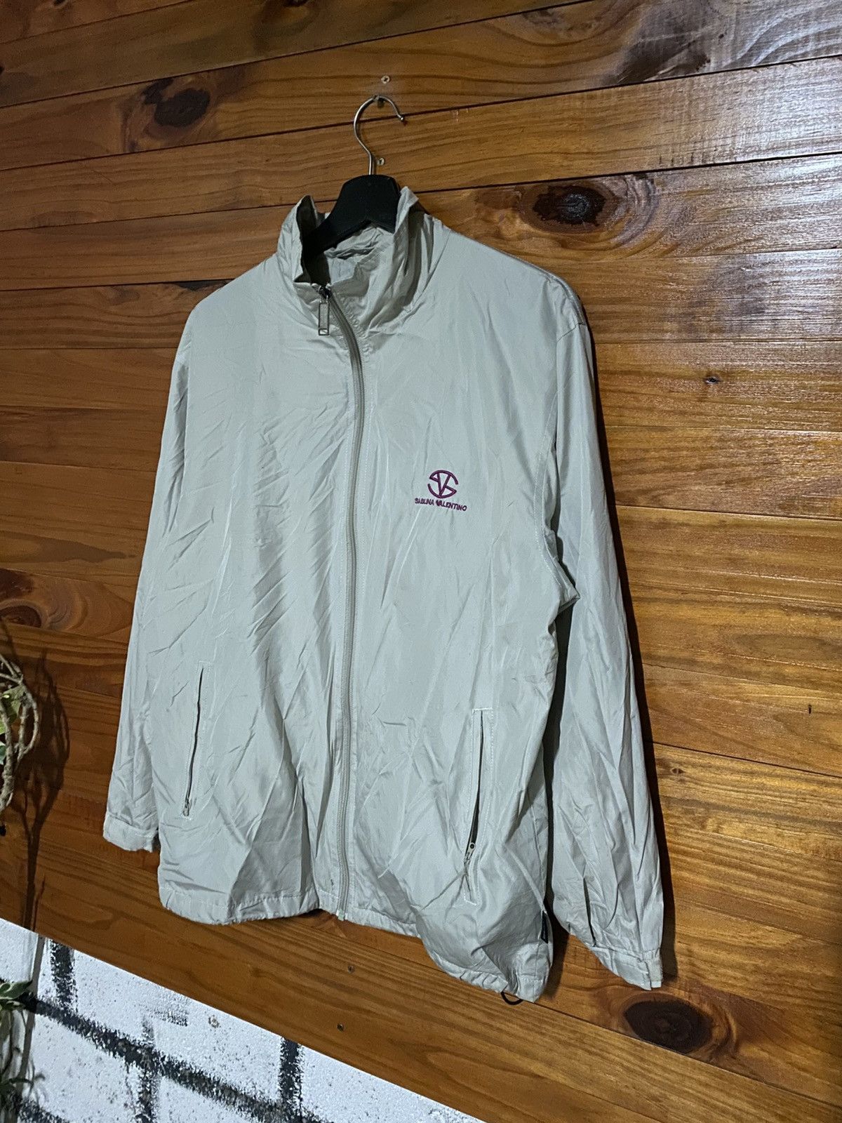 Vintage Sablina Valentino Italy Windbreaker Jacket Grey Logo Size US M / EU 48-50 / 2 - 9 Thumbnail