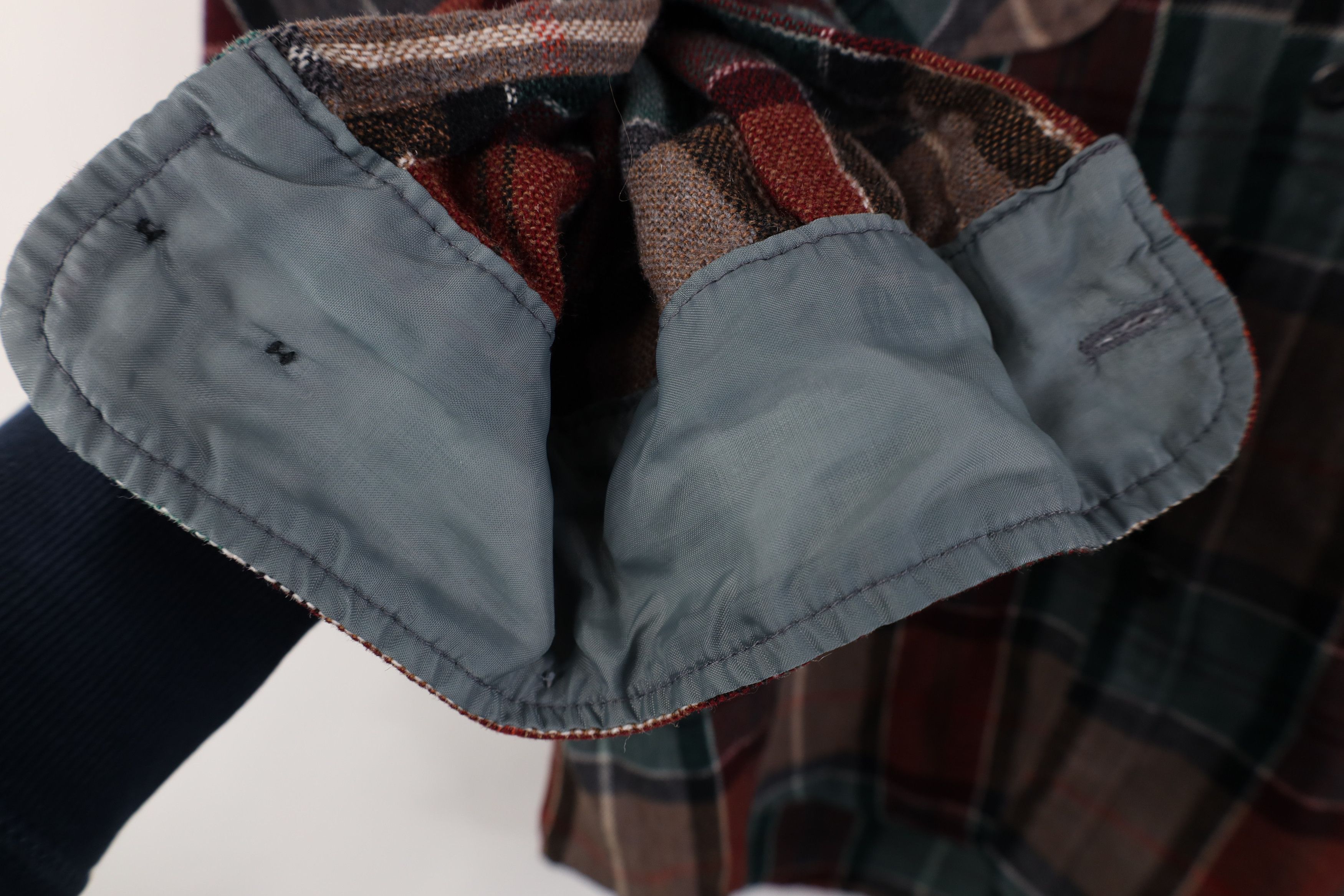 Vintage Vintage 70s 80s Streetwear Knit Collared Button Shirt Plaid Size US XL / EU 56 / 4 - 7 Thumbnail