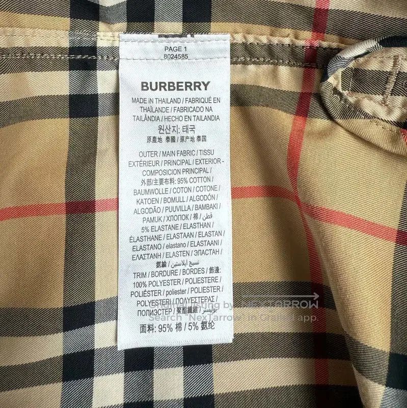 Burberry Burberry Cotton Check Long Sleeve Dress. Size XS / US 0-2 / IT 36-38 - 5 Thumbnail