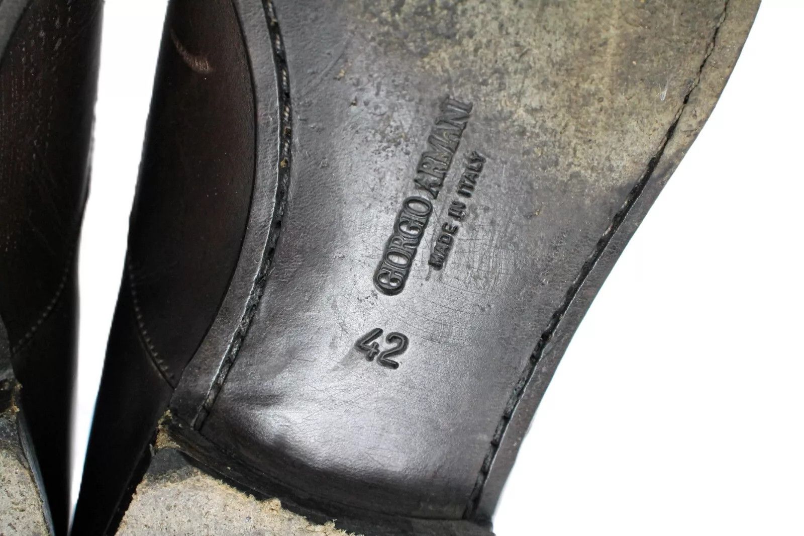 Giorgio Armani GIORGIO ARMANI Shoes Men's EU 42 Rigid Leather Almond Toe Size US 9 / EU 42 - 9 Thumbnail