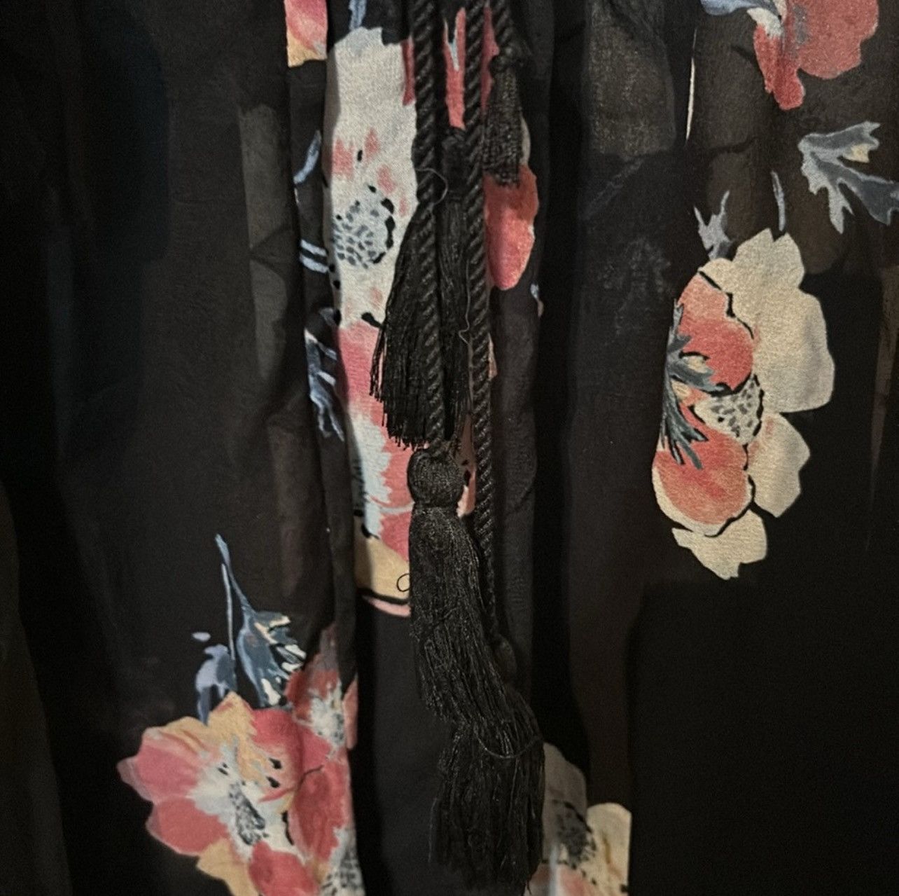 Ulla Johnson Ulla Johnson Luisa Black Silk Floral Asymmetric Dress Size XS / US 0-2 / IT 36-38 - 9 Thumbnail