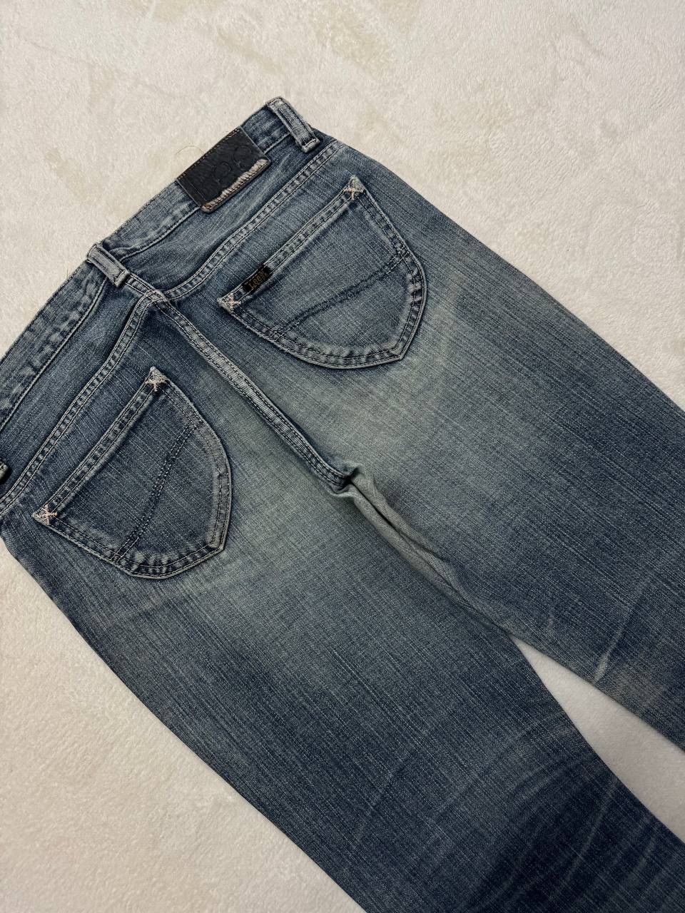 Lee FLARE Vintage 90s Lee Faded Distressed Thrashed Bootcut Jean Size US 30 / EU 46 - 17 Thumbnail