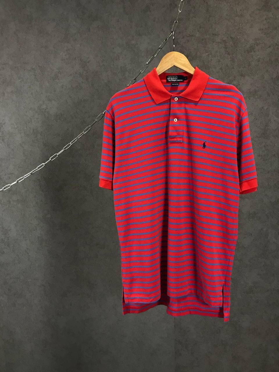 Designer Polo Ralph Lauren striped designer polo tee Size US L / EU 52-54 / 3 - 1 Thumbnail