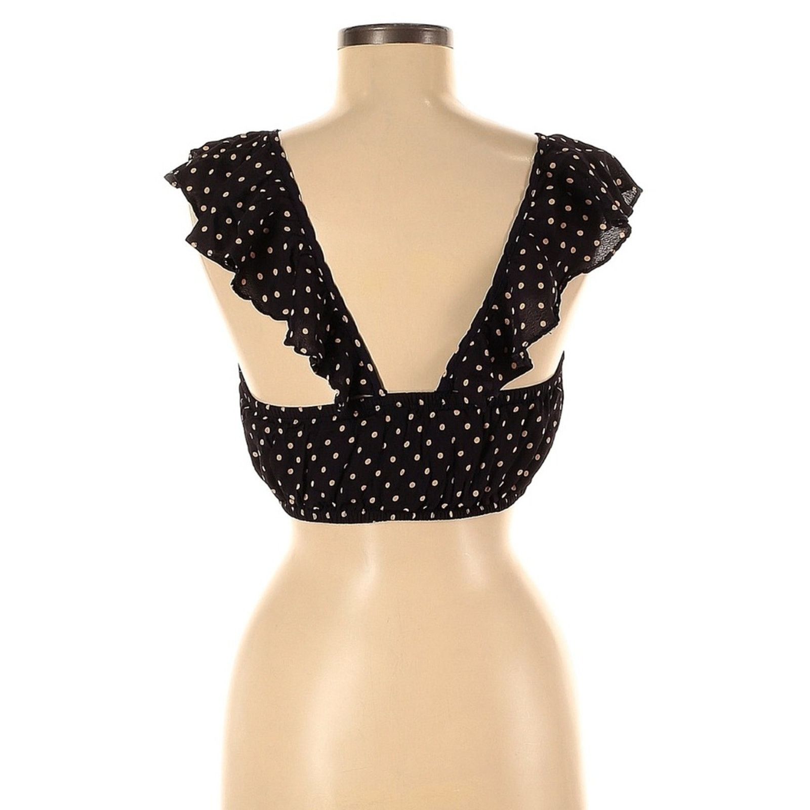 For Love & Lemons For Love & Lemons Polka Dot Crop Blouse - Size Medium Size M / US 6-8 / IT 42-44 - 4 Thumbnail