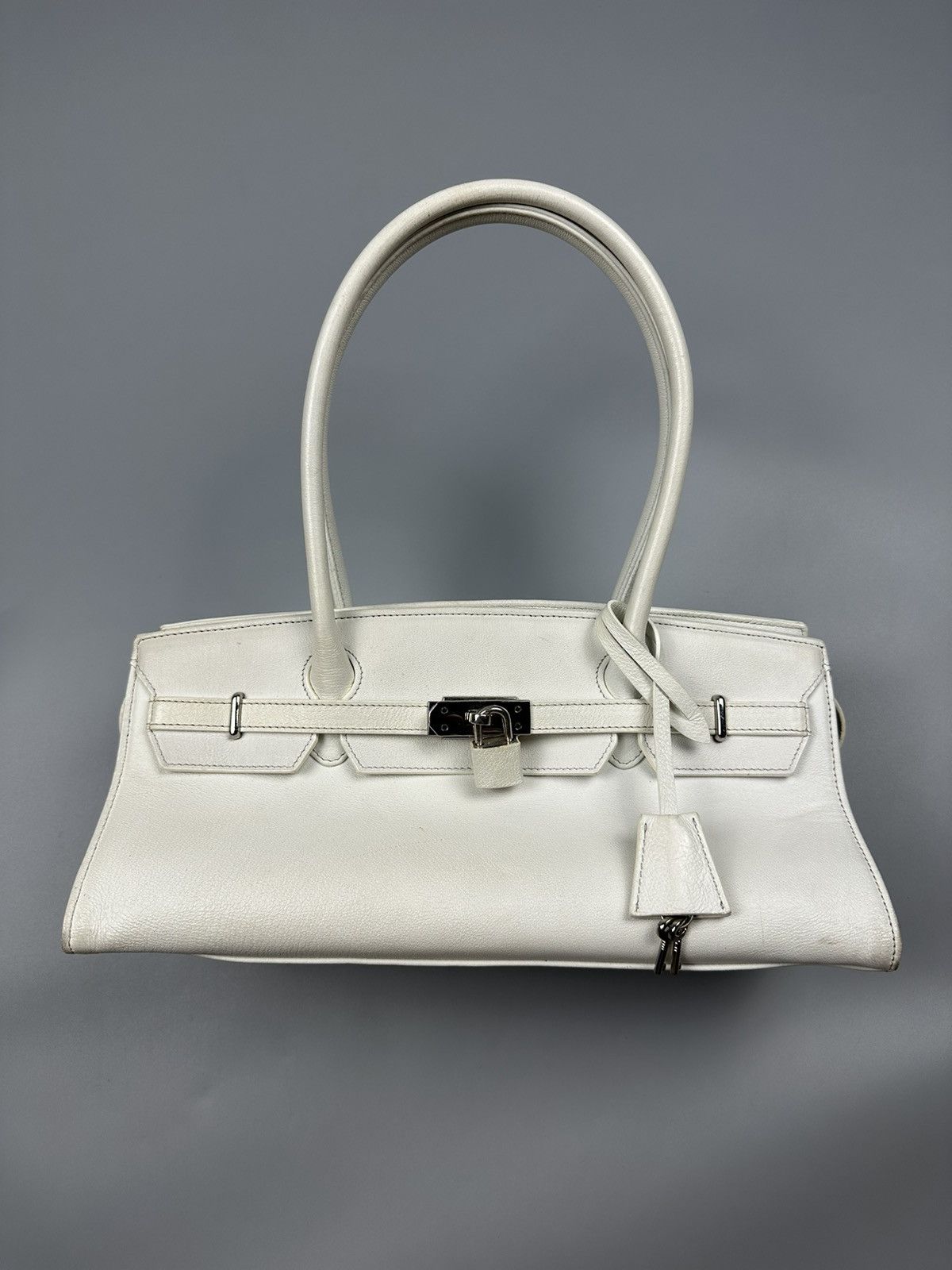 Designer × Japanese Brand Vintage Hamano Tokyo White Birkin Inspired By Hermes Size ONE SIZE - 3 Thumbnail